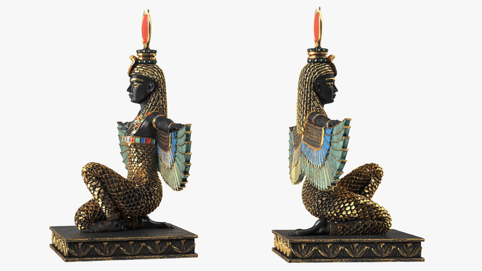 3D model Egypt Goddess Isis Statue