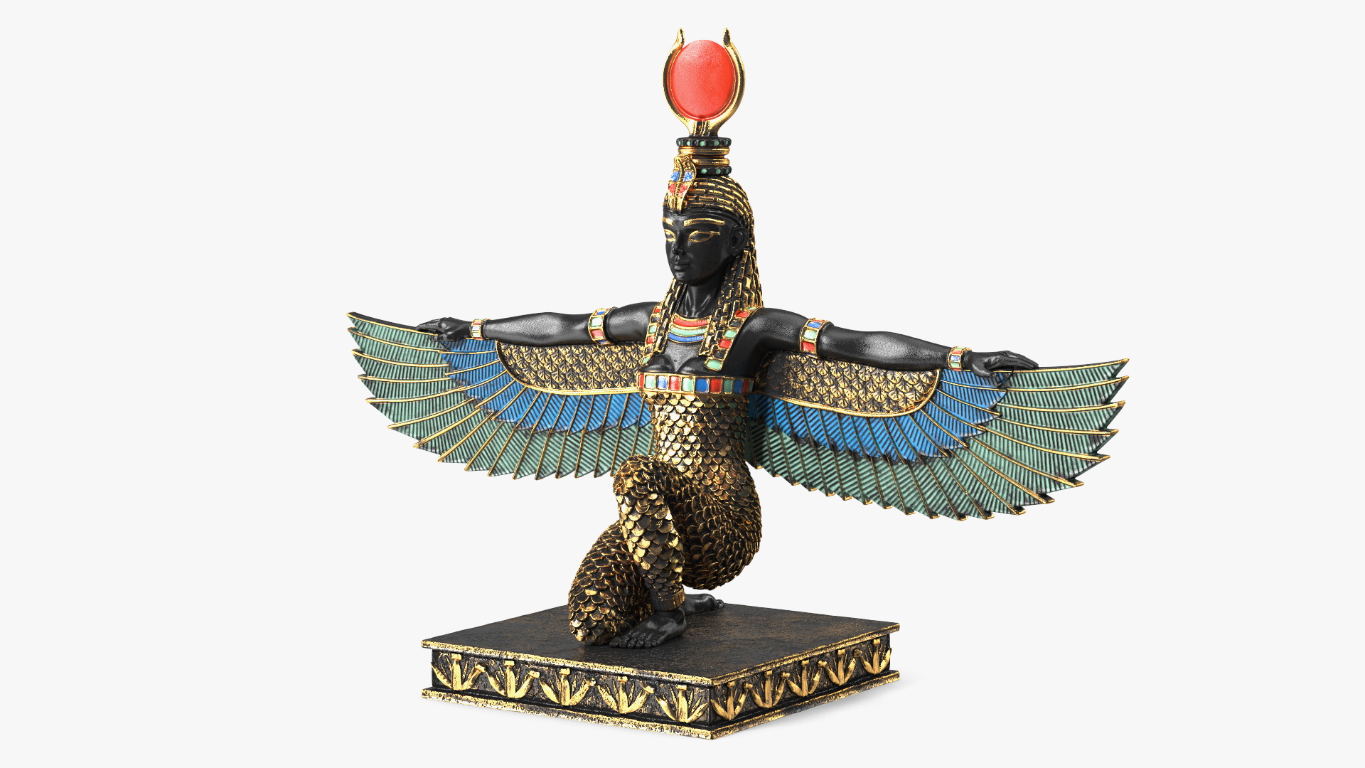 3D model Egypt Goddess Isis Statue