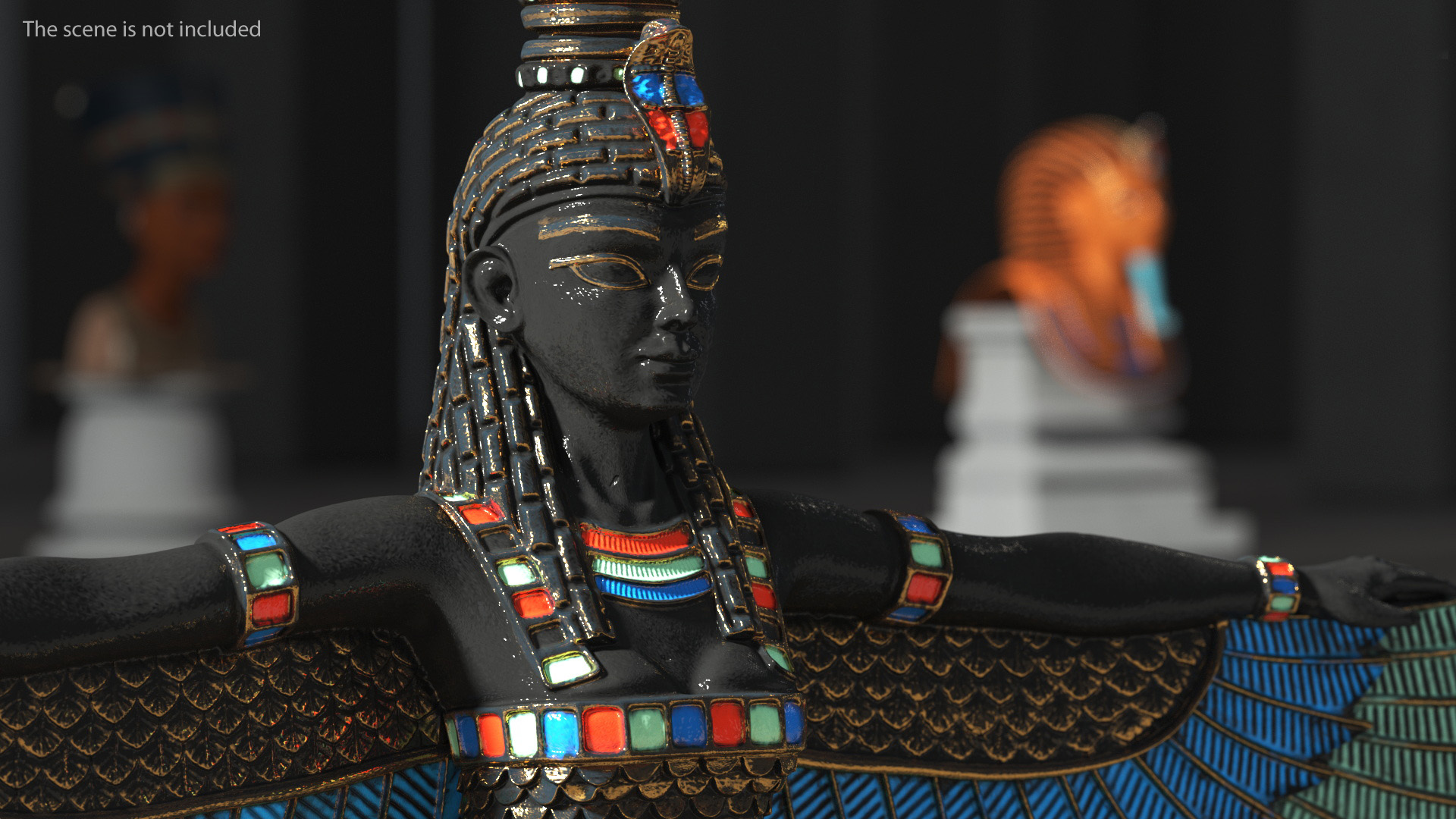 3D model Egypt Goddess Isis Statue