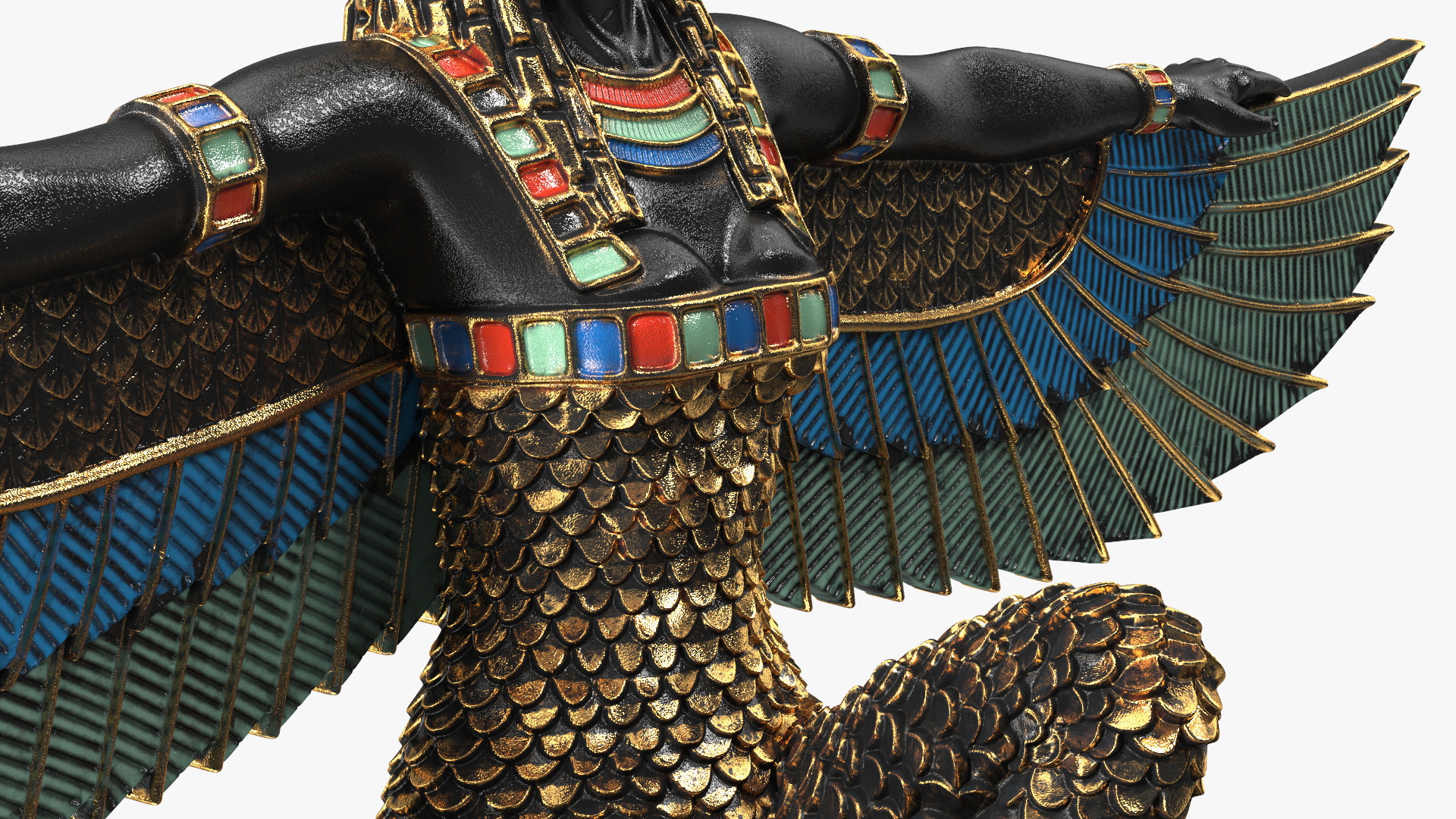 3D model Egypt Goddess Isis Statue