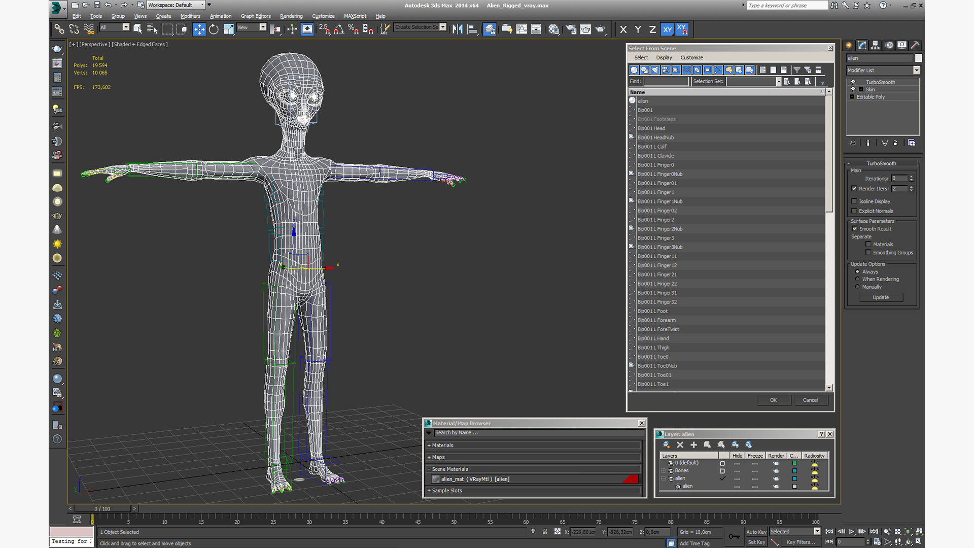 Alien Rigged 3D