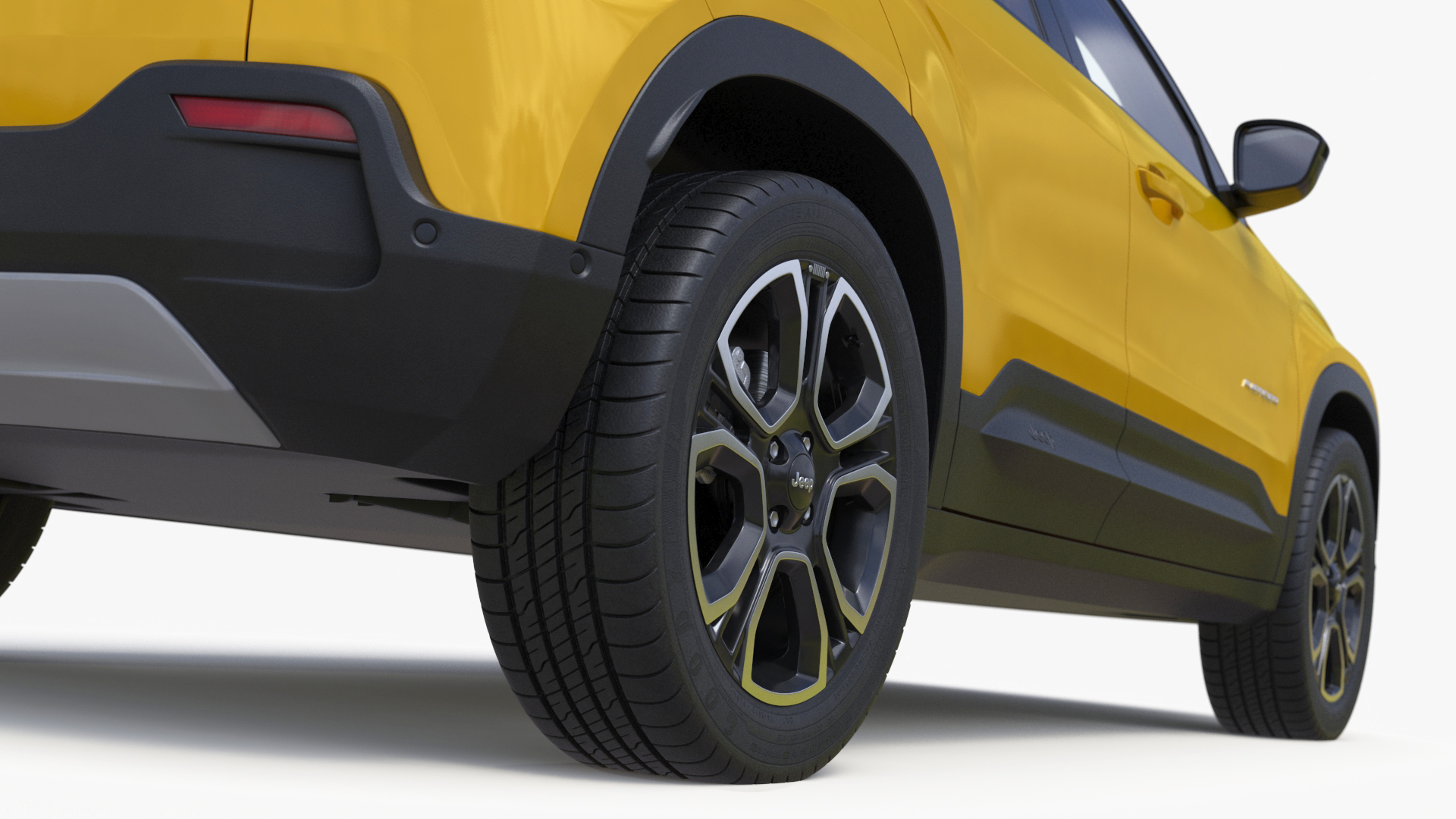 3D model Crossover Jeep Avenger Yellow Simplified