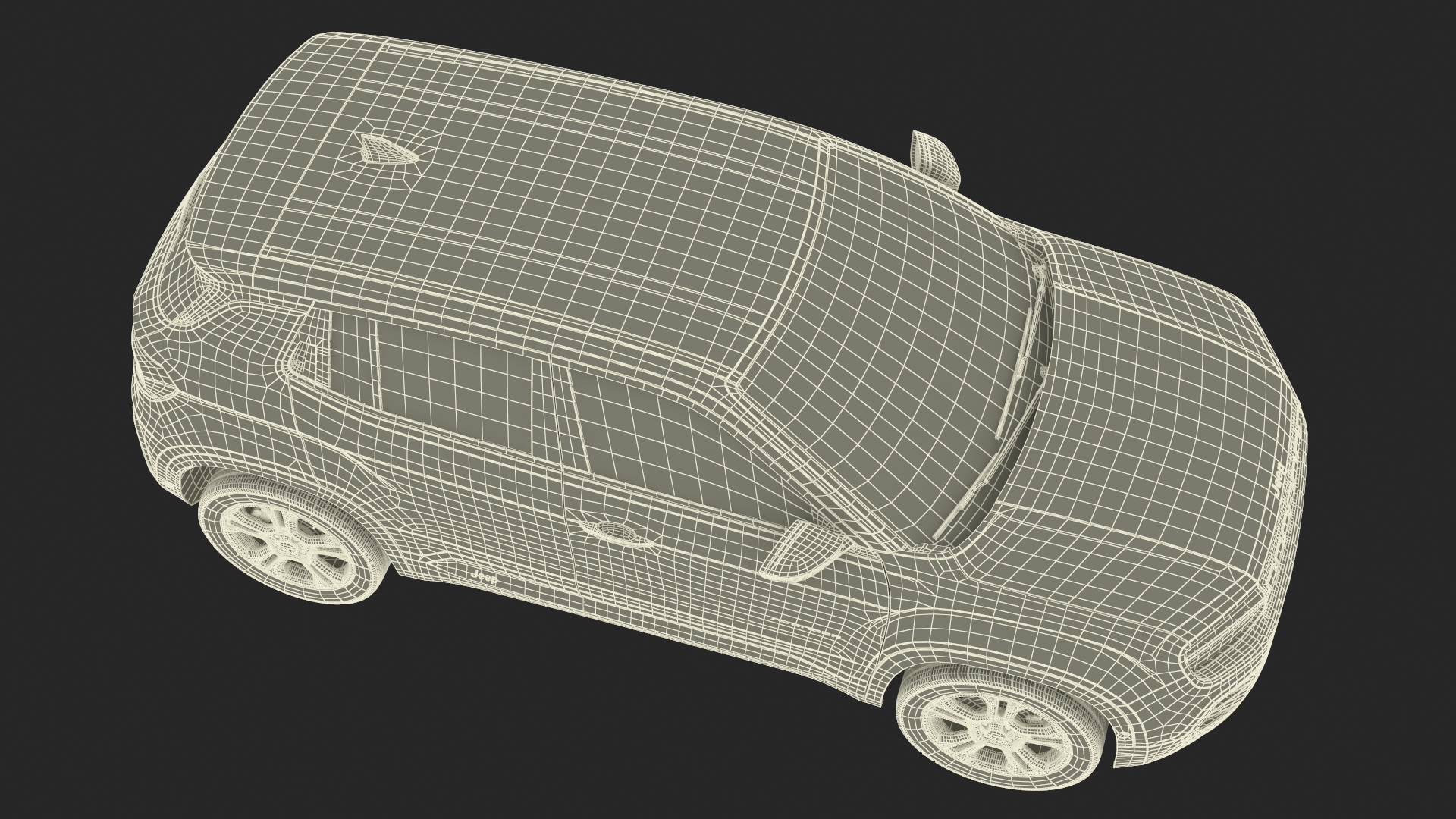 3D model Crossover Jeep Avenger Yellow Simplified