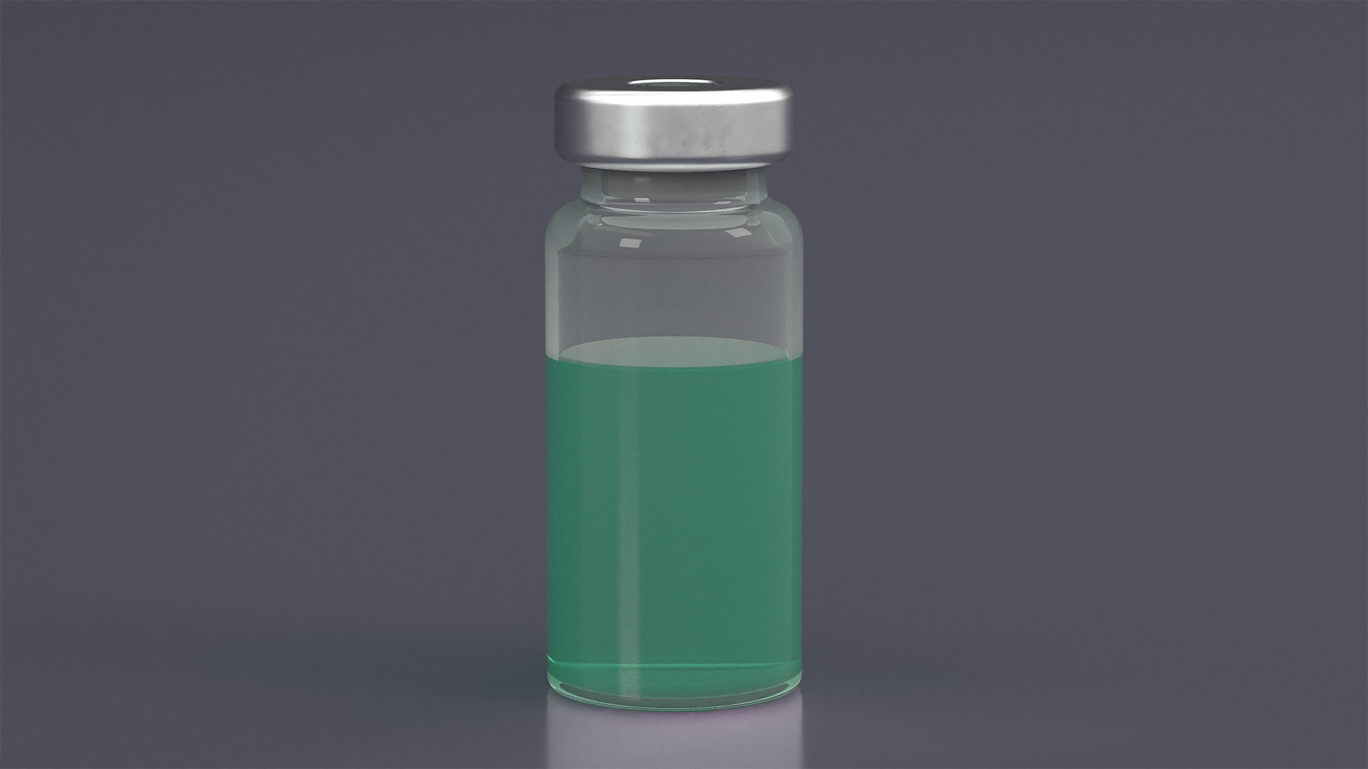 Medicine Sterile Vial 10ml Green 3D