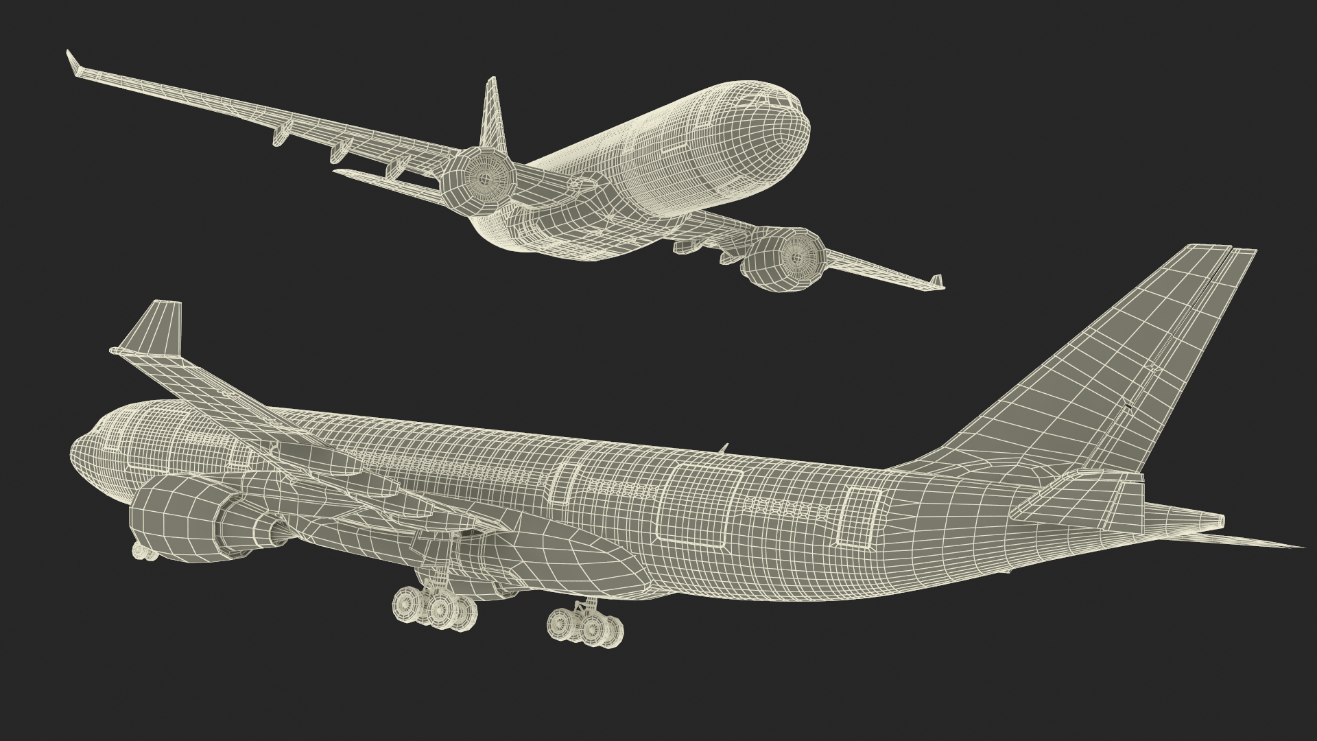 3D Cathay Pacific Airbus A330 Rigged model