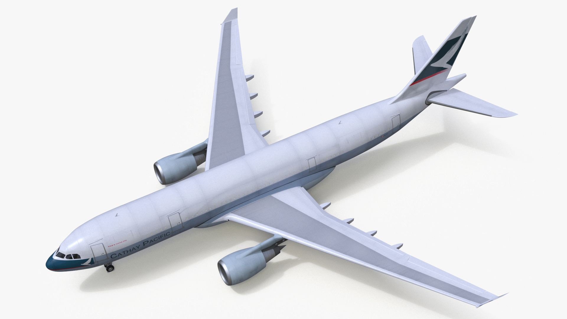 3D Cathay Pacific Airbus A330 Rigged model