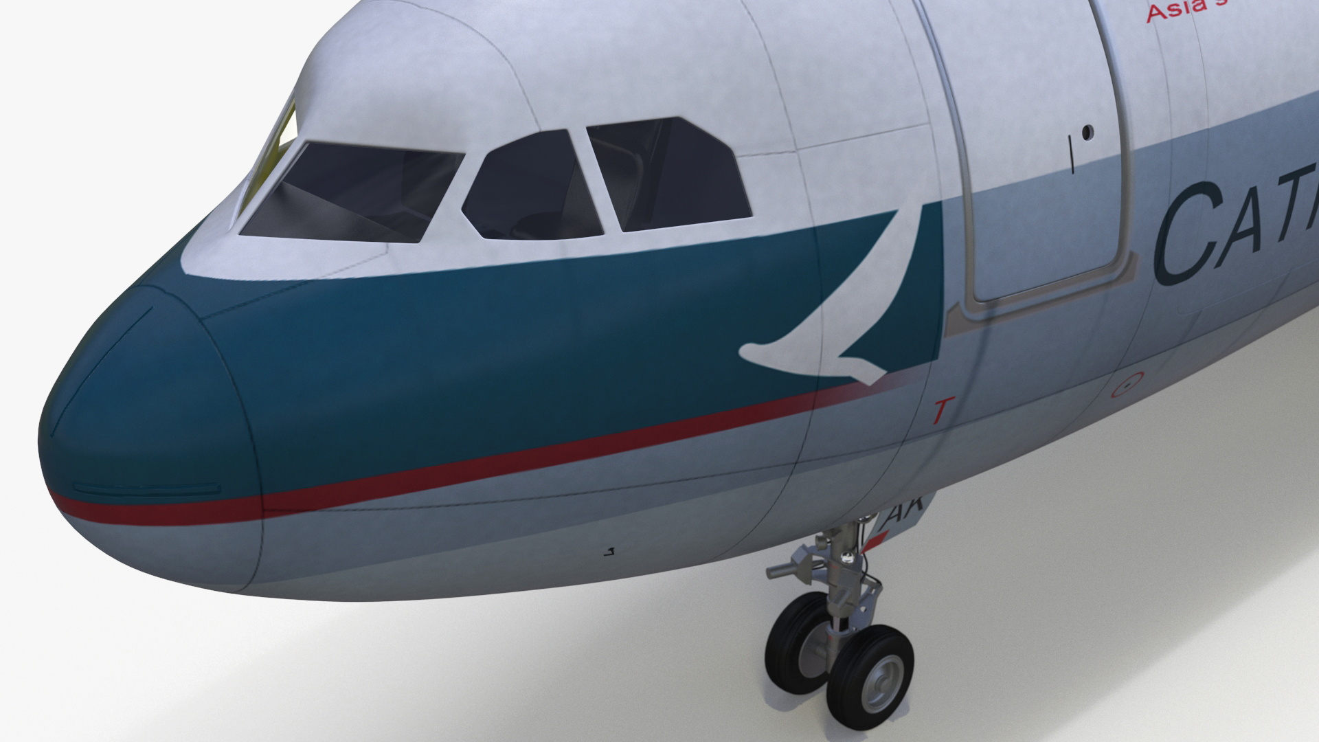 3D Cathay Pacific Airbus A330 Rigged model