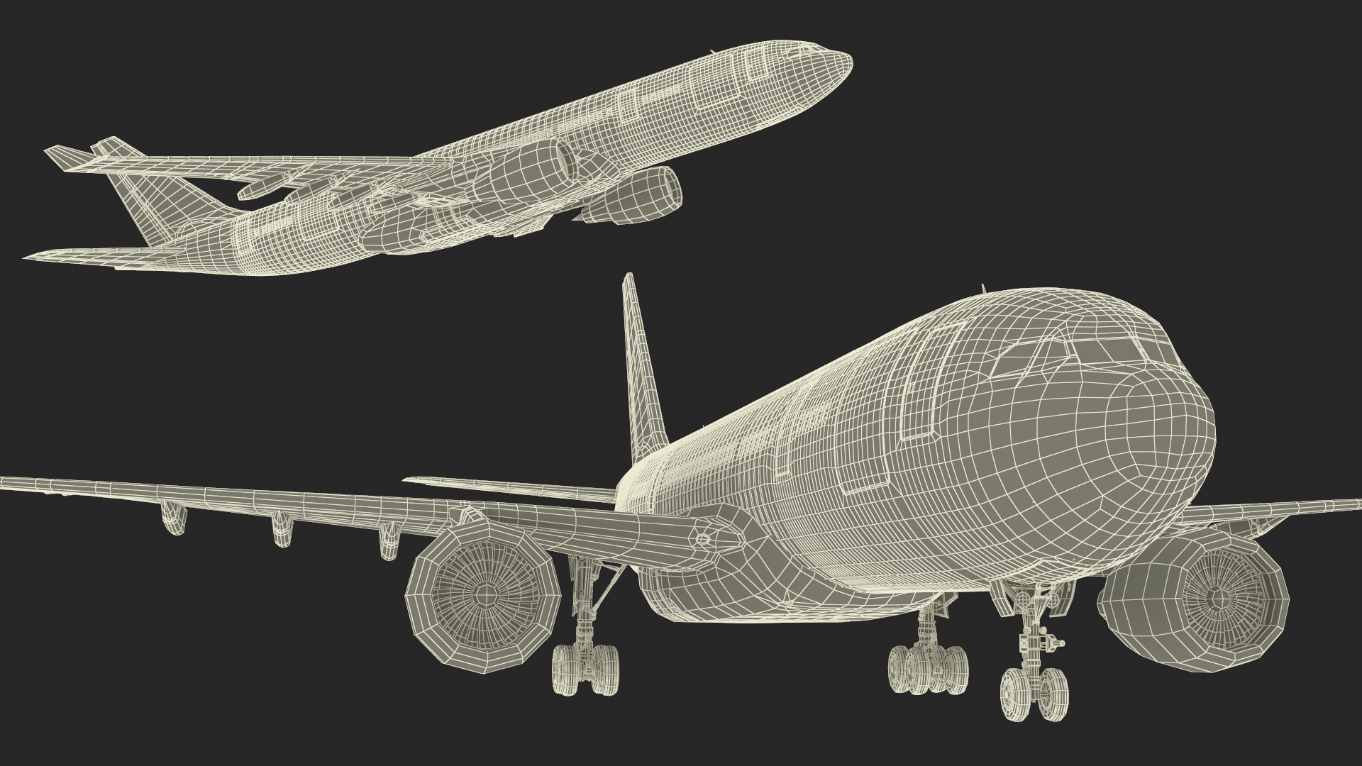 3D Cathay Pacific Airbus A330 Rigged model