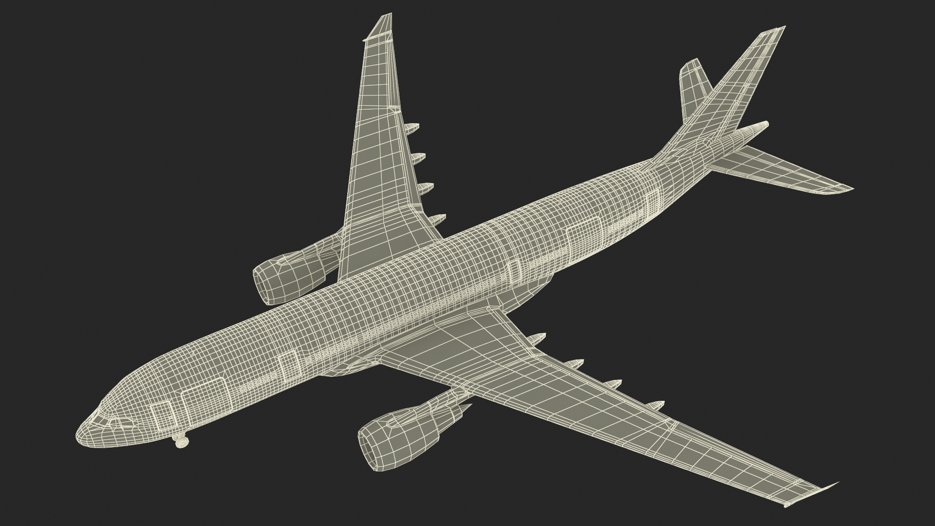 3D Cathay Pacific Airbus A330 Rigged model