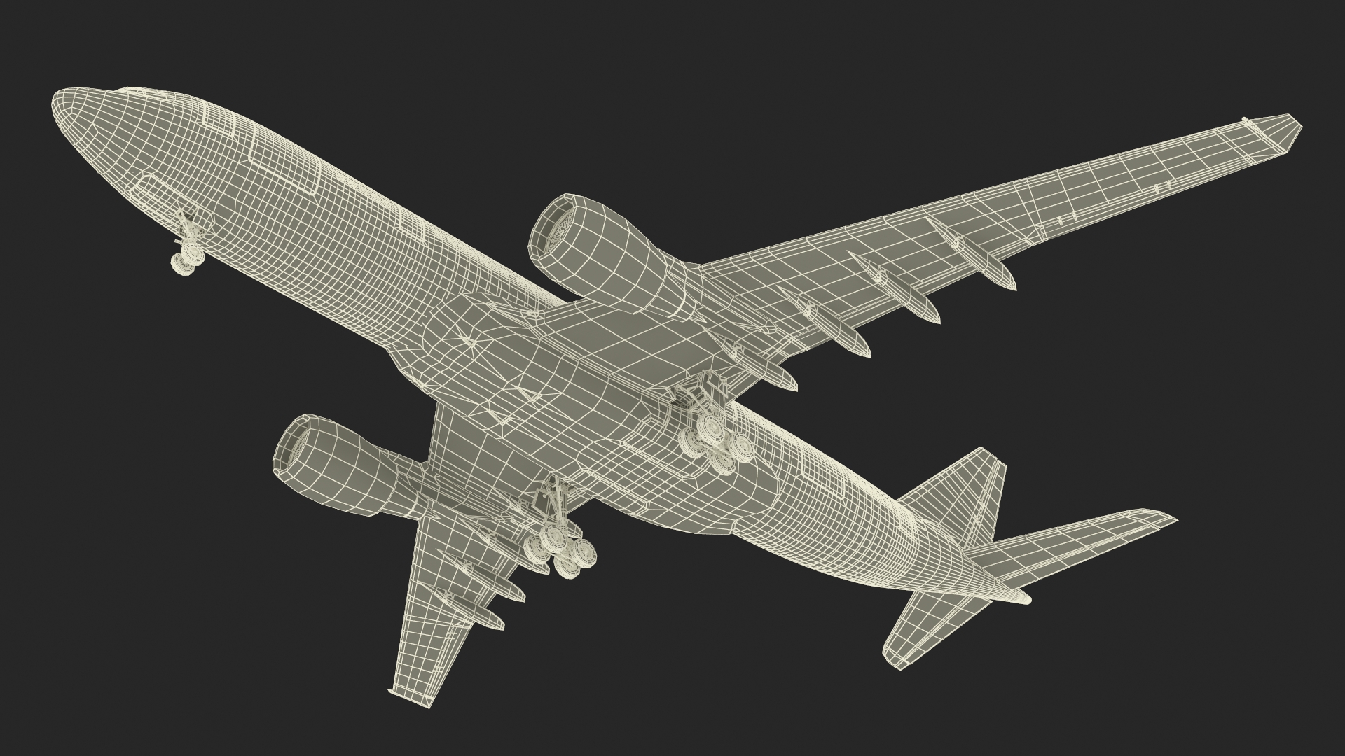 3D Cathay Pacific Airbus A330 Rigged model