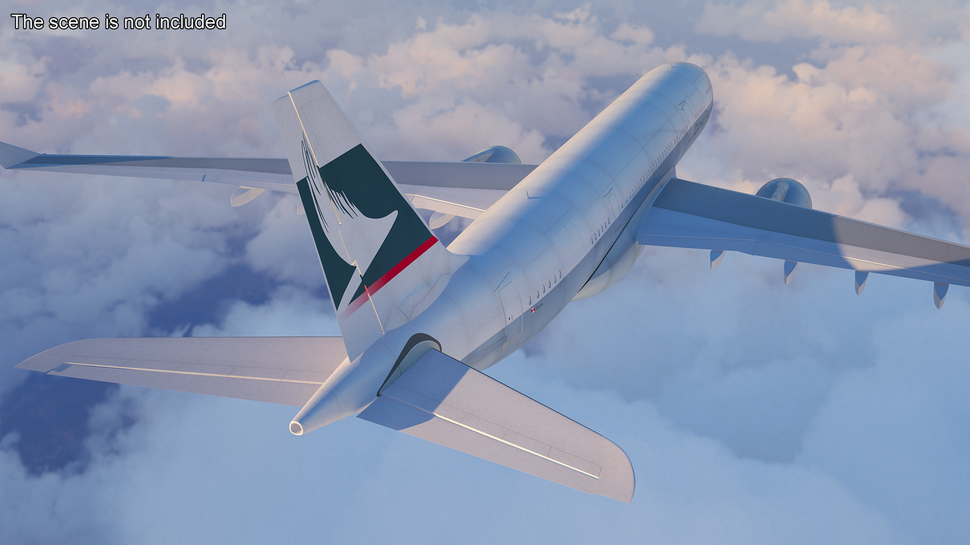 3D Cathay Pacific Airbus A330 Rigged model