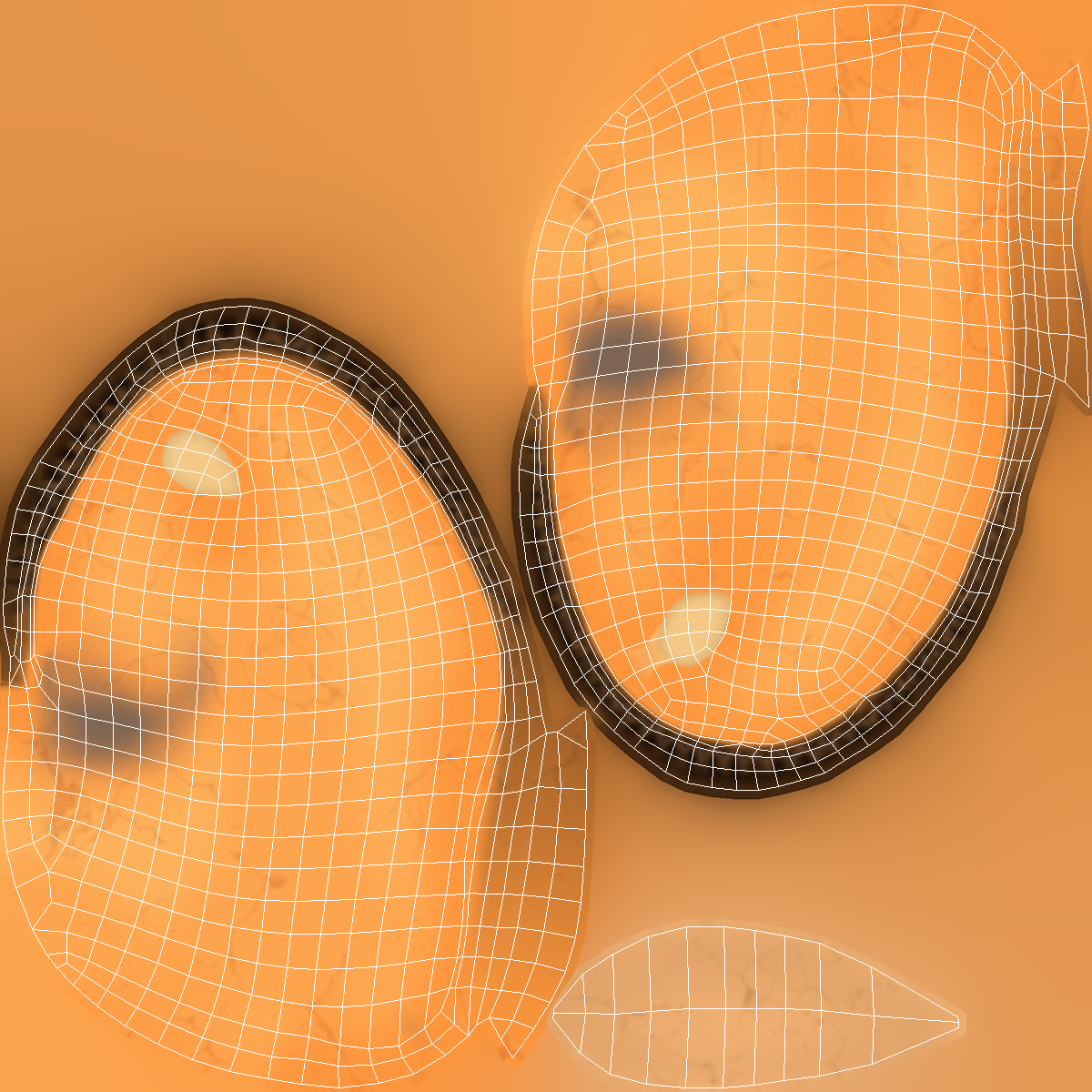 3D Bunch of Peeled Mussels model