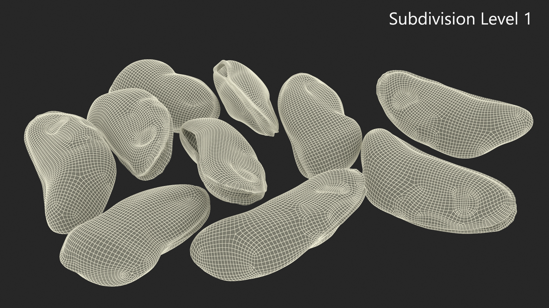 3D Bunch of Peeled Mussels model