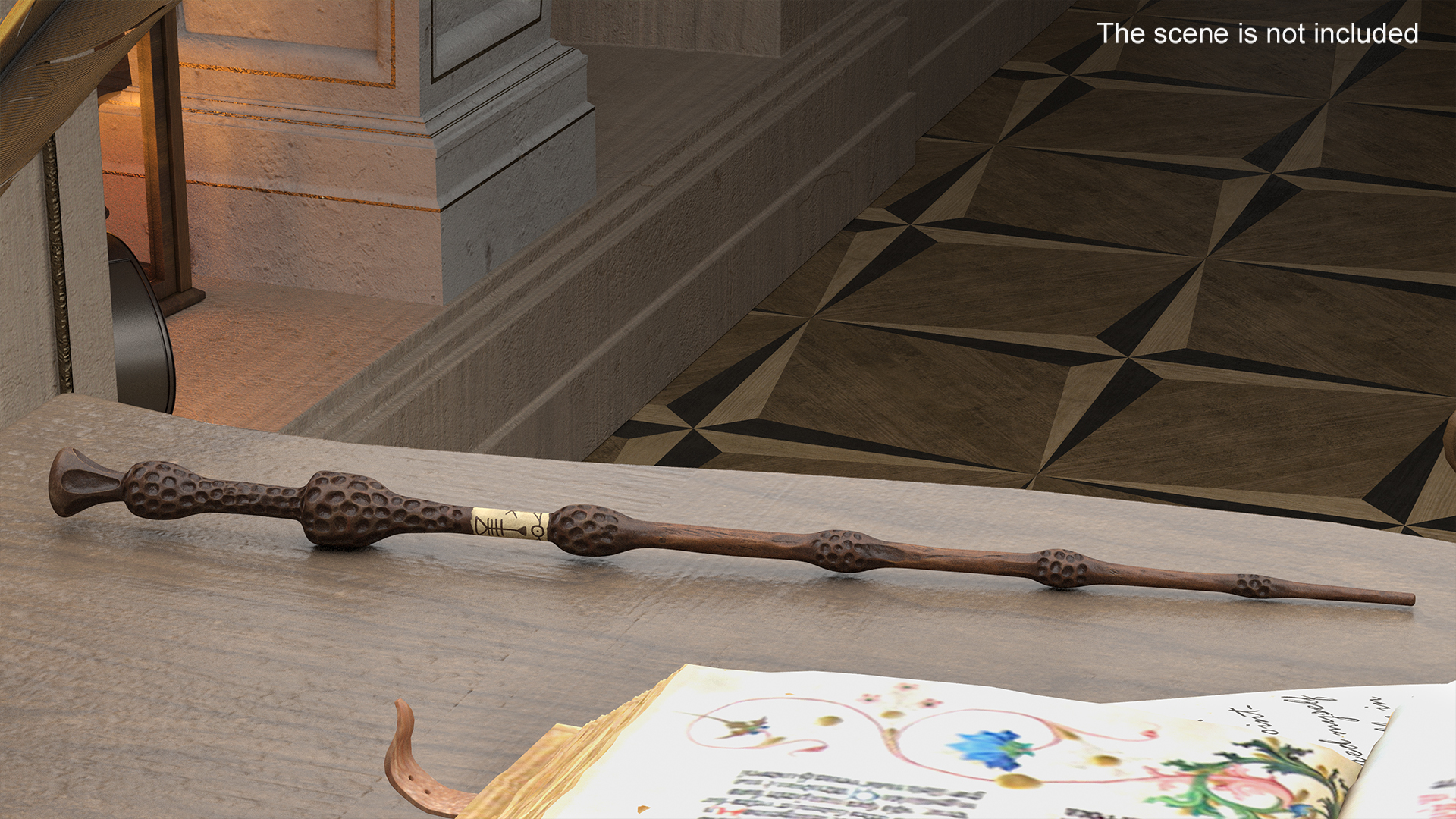 3D Elder Magic Wand