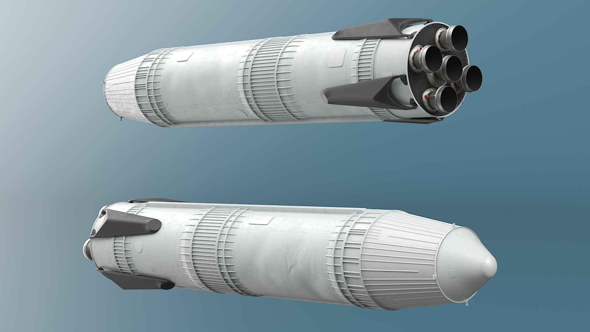 3D model Reusable Launch Vehicle Rigged