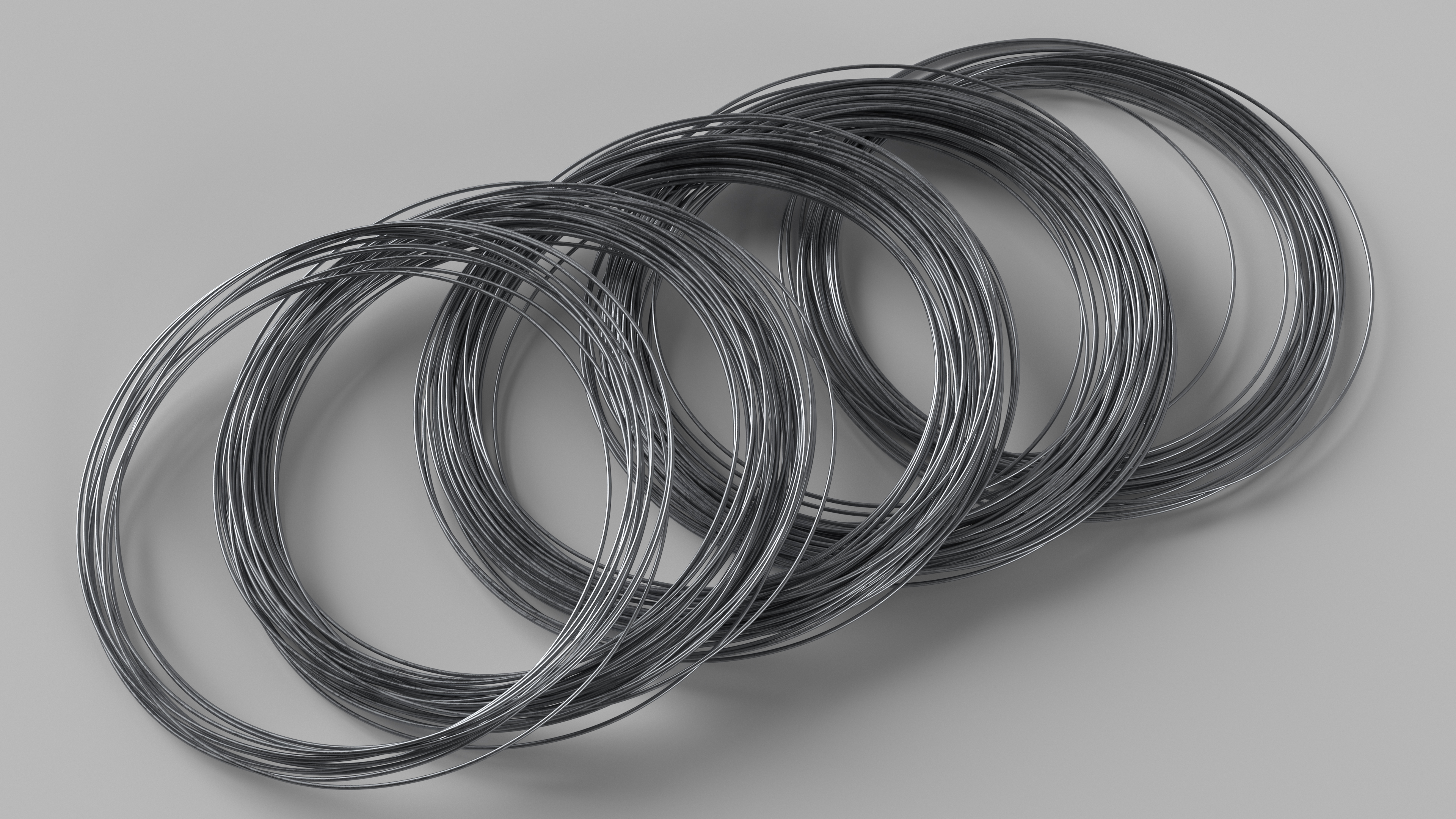 3D Twisted Stainless Steel Wire model