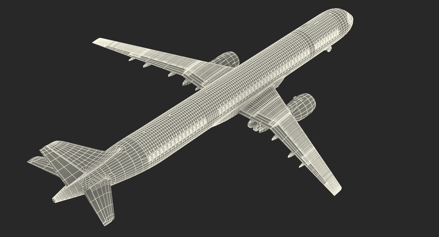 3D MC 21 Aeroflot Twinjet Airliner Rigged model