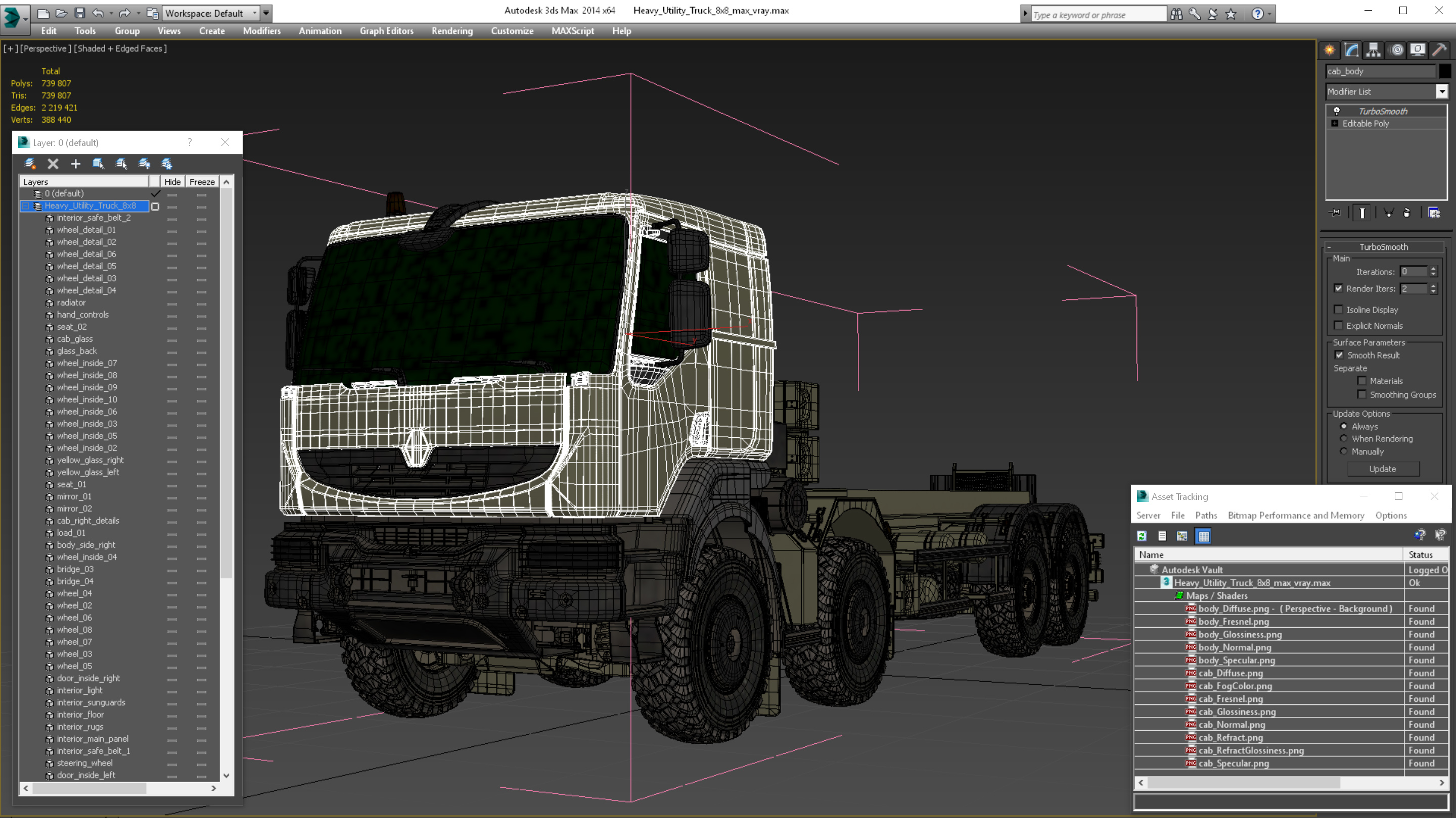 3D Heavy Utility Truck 8x8 model