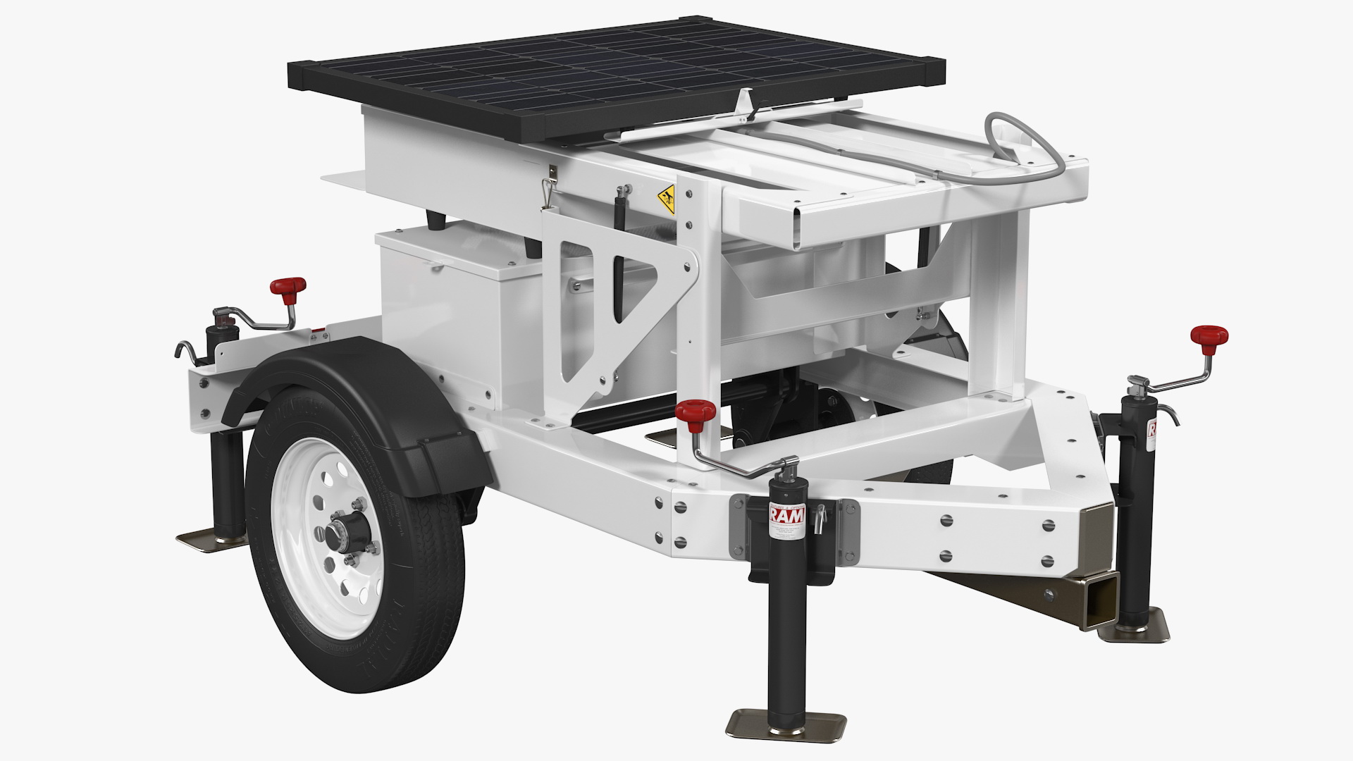 3D Decatur Electronics 300MX Radar Trailer with Matrix Messaging Rigged model