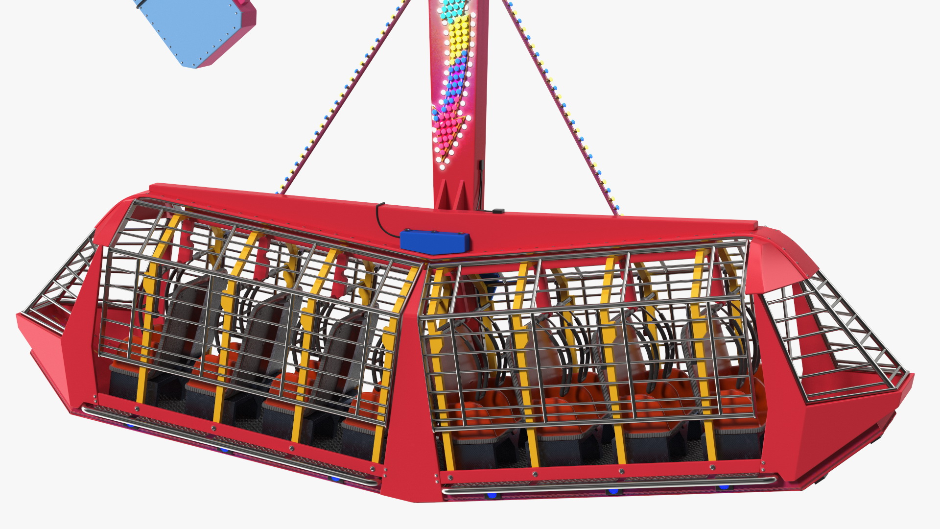 3D Kamikaze Ranger Ride Attraction Working Position model