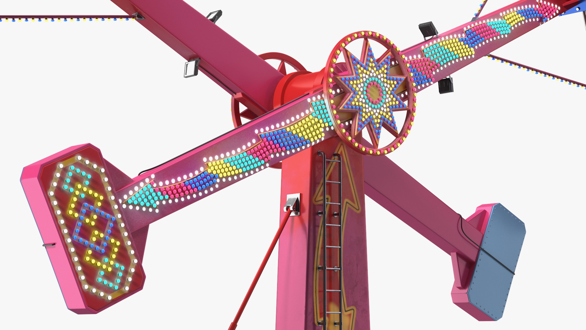 3D Kamikaze Ranger Ride Attraction Working Position model