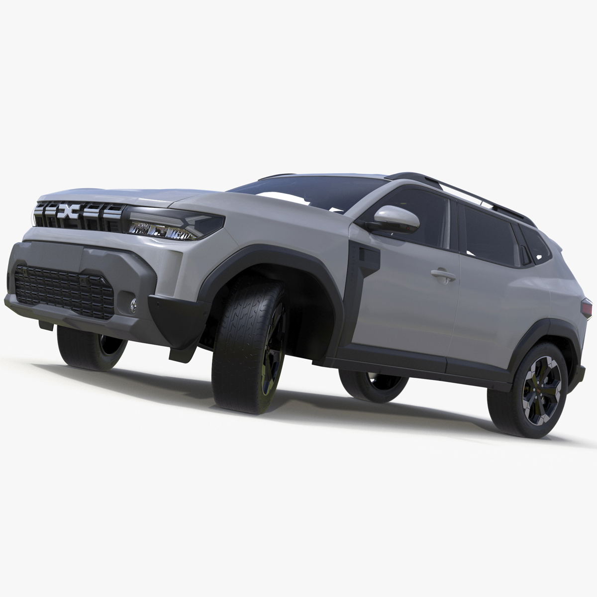 Dacia Duster 2024 Crossover White Rigged for Maya 3D model