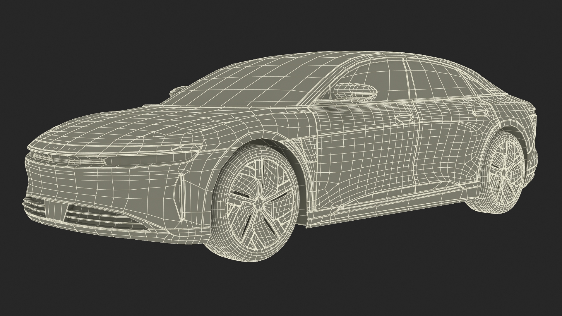 3D model Tesla KIA Xiaomi and Lucid Cars at Electric Charging Station