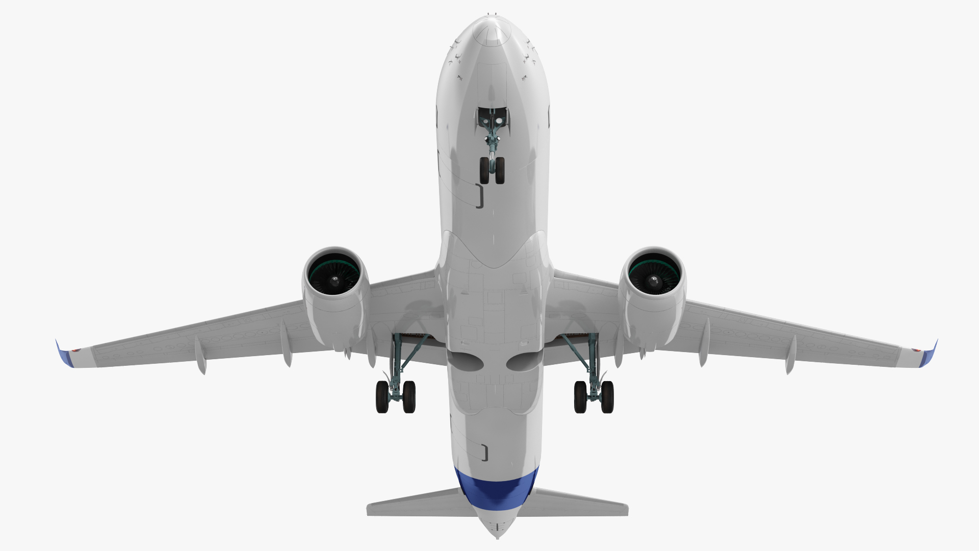 3D Airbus A220 300 Simple Interior Rigged model