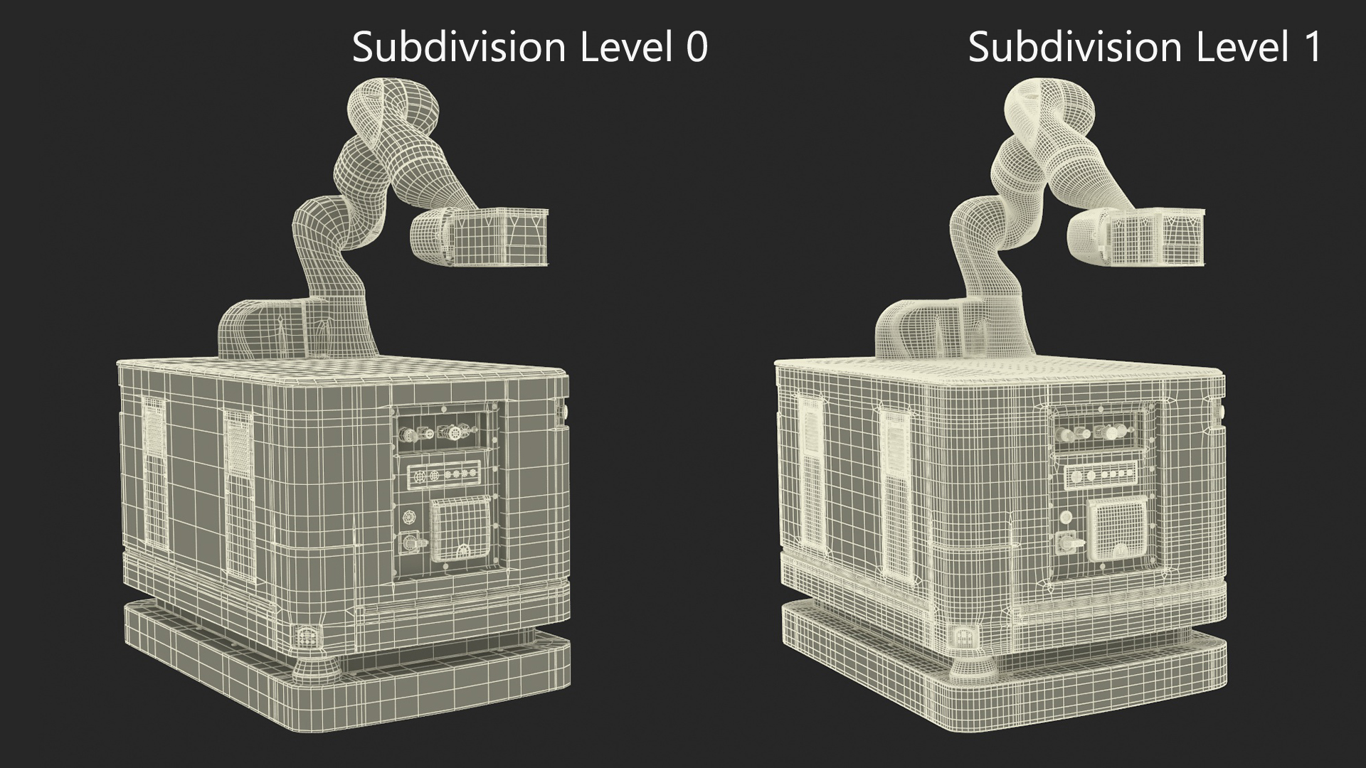 Mobile Robot Hand with Special Box 3D model