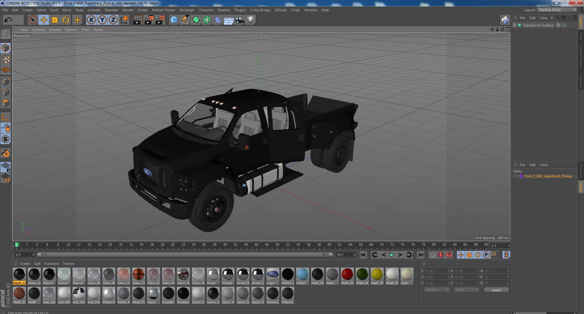 3D Ford F-650 Supertrack Pickup model