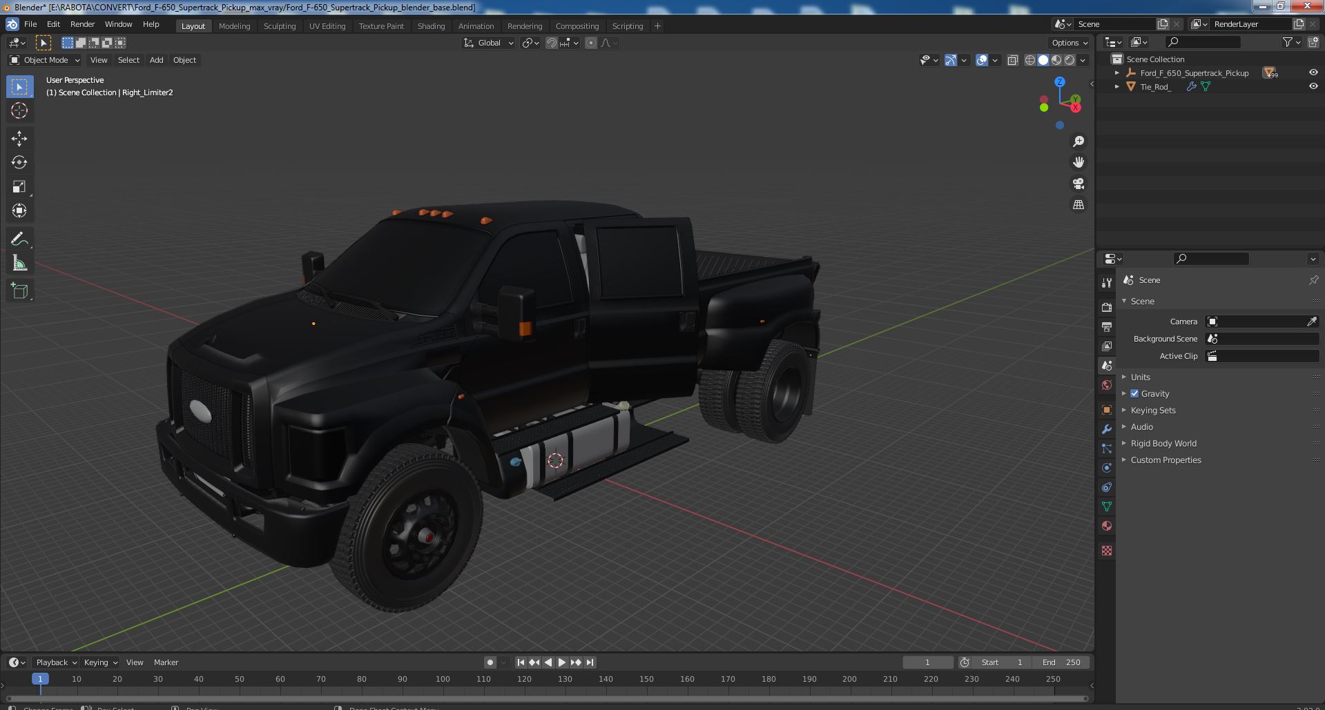 3D Ford F-650 Supertrack Pickup model