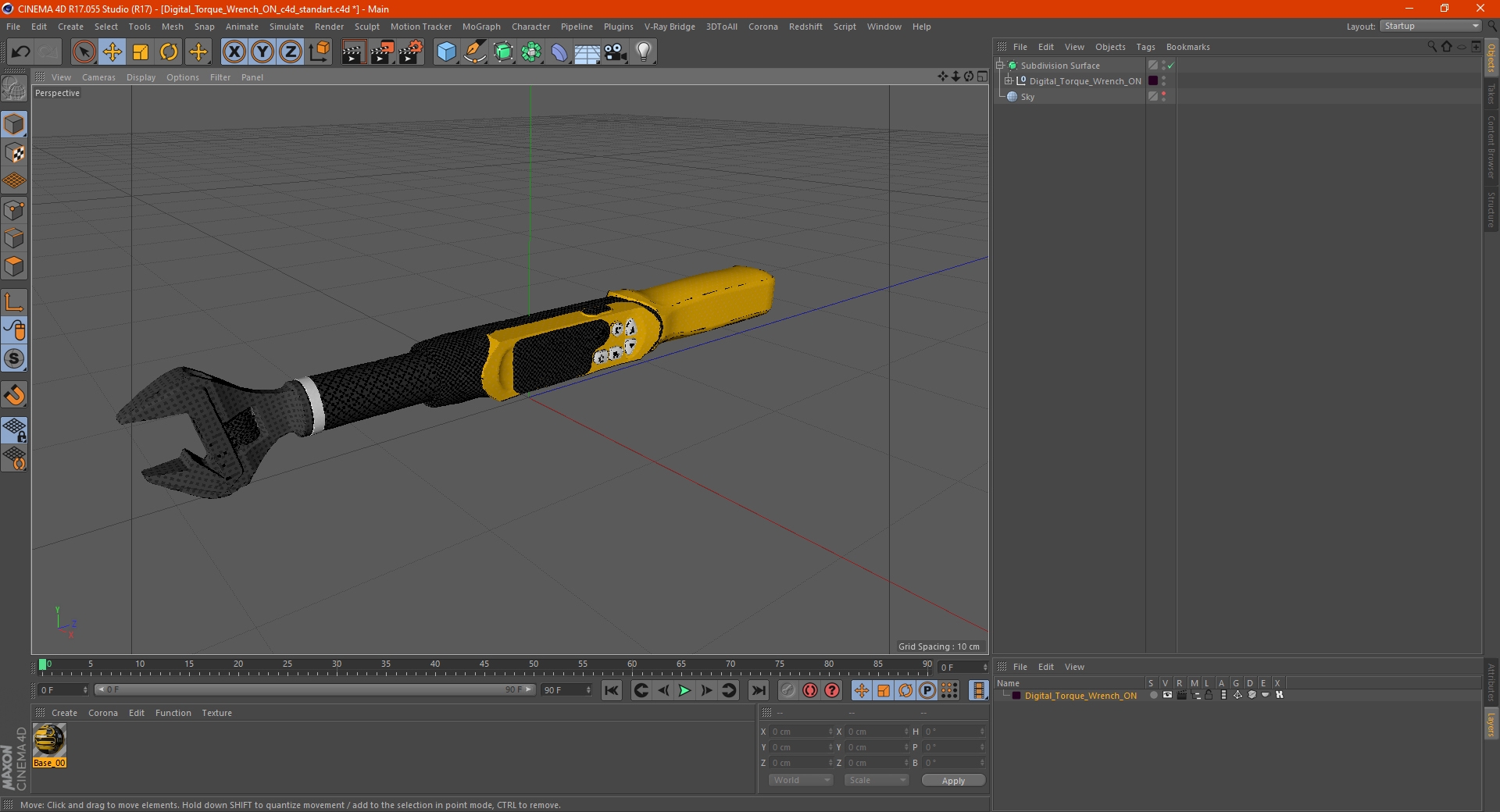 Digital Torque Wrench ON 3D model