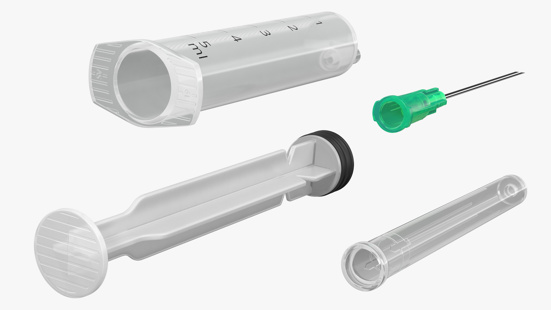 Syringe with Coronavirus Vaccine 3D