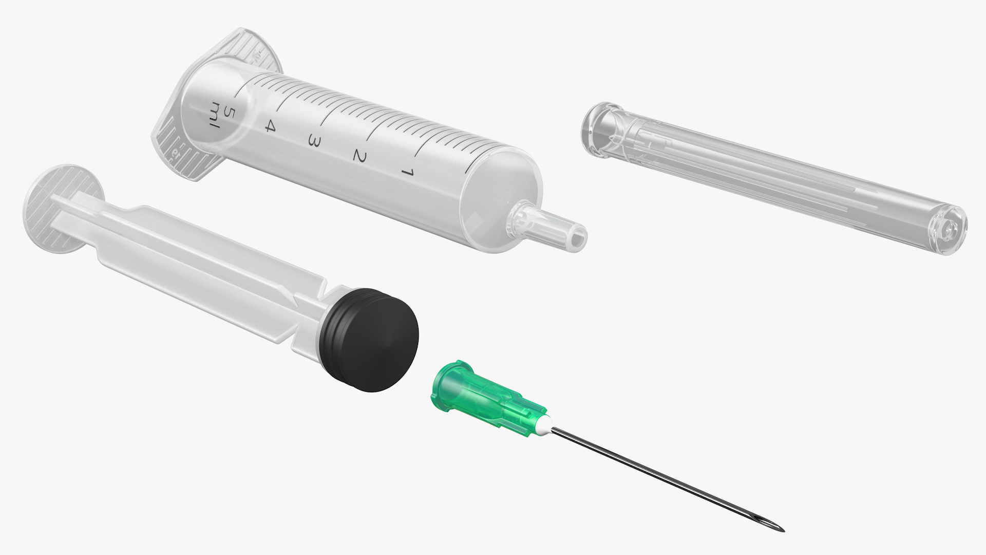 Syringe with Coronavirus Vaccine 3D