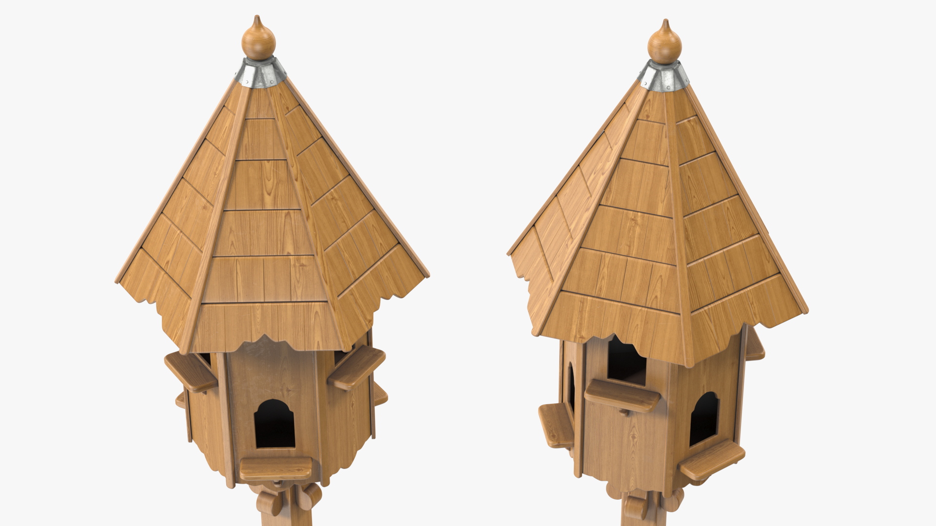 Wooden Dovecote for Six Nests 3D model