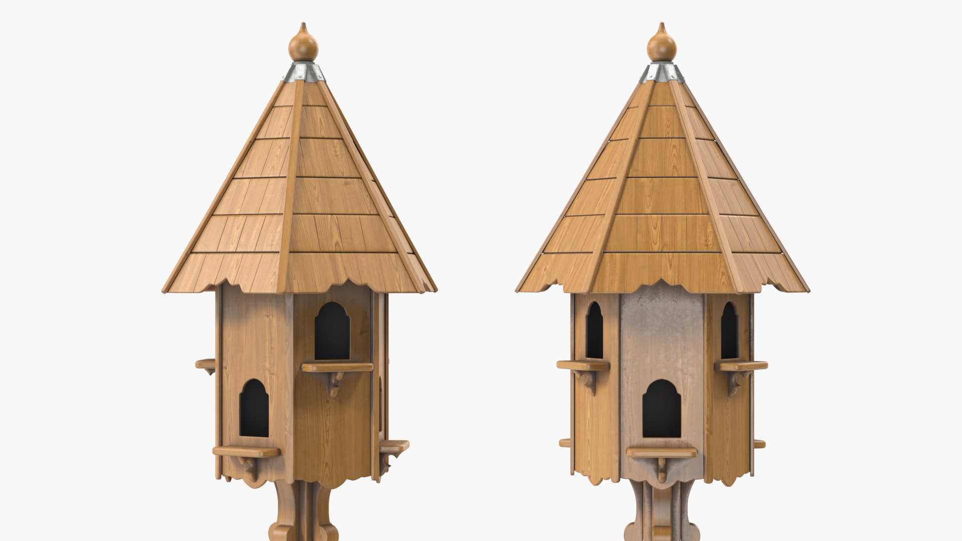 Wooden Dovecote for Six Nests 3D model