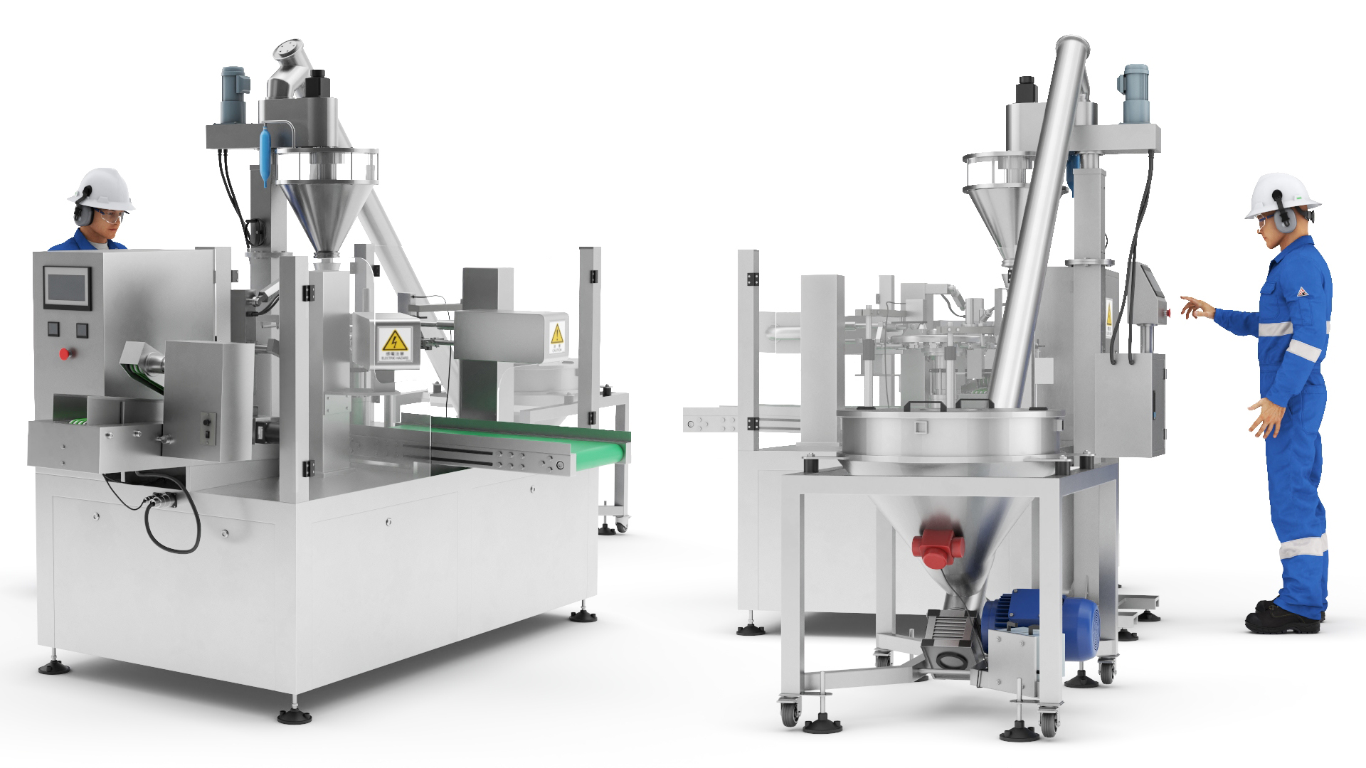 Bulk Product Packaging Machine Operation Worker 3D