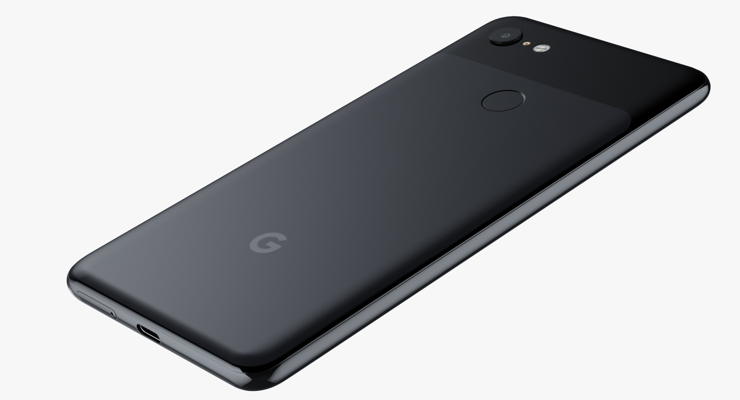 3D model Google Pixel 3 and Pixel 3XL Smartphone Black