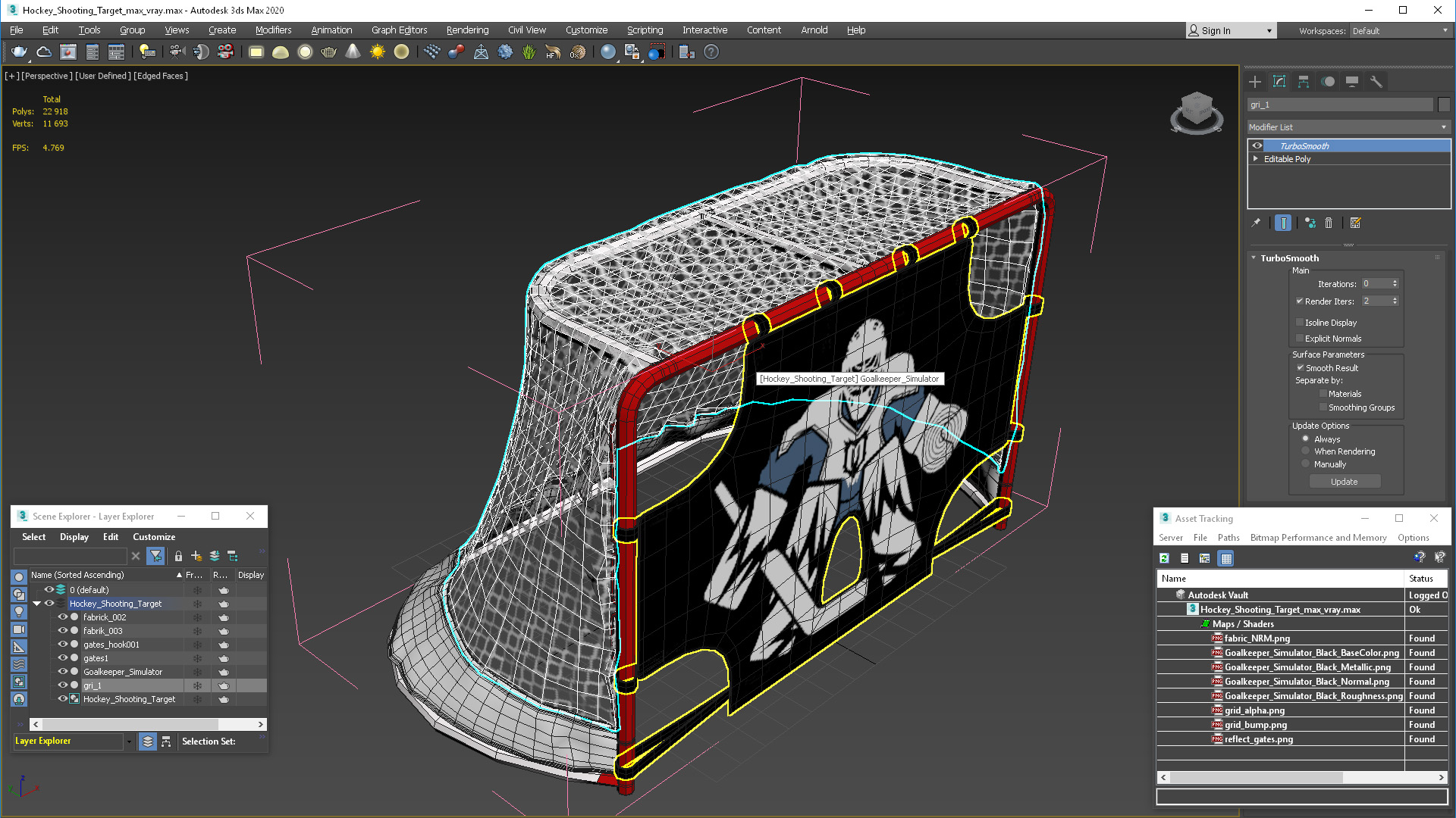 Hockey Shooting Target 3D