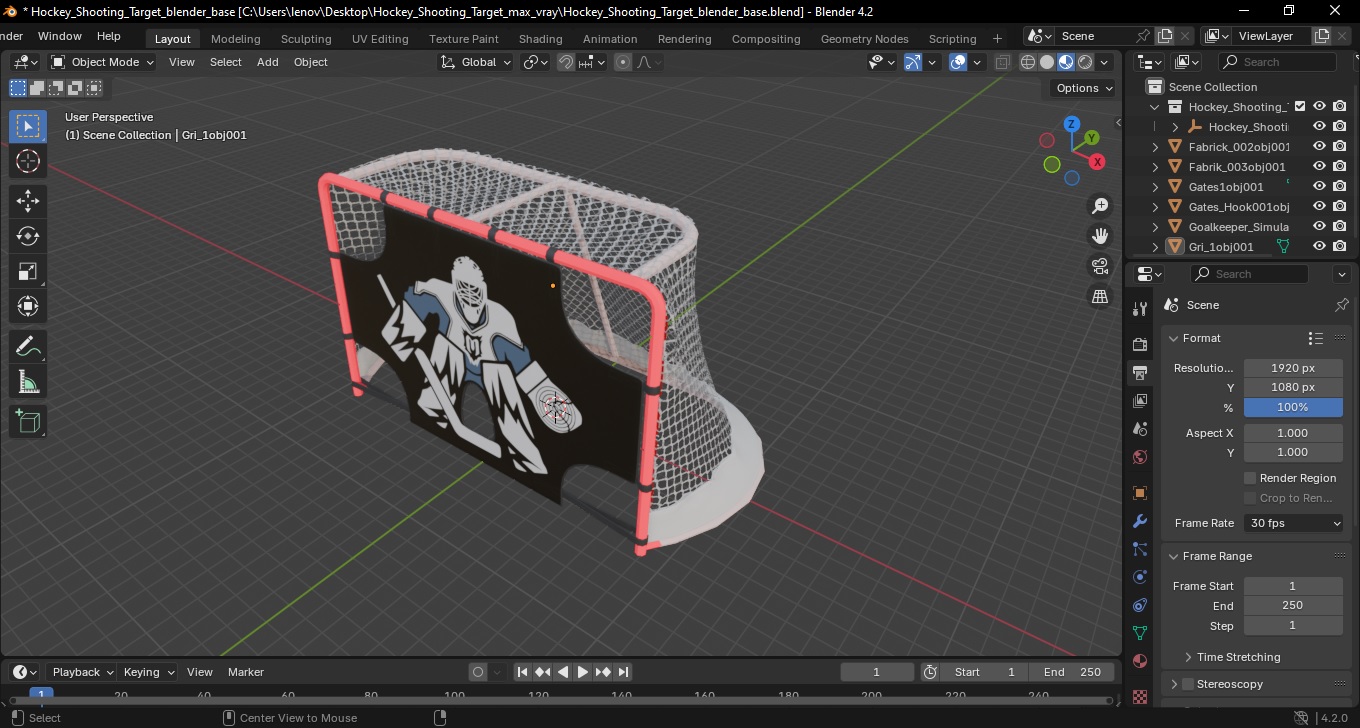 Hockey Shooting Target 3D