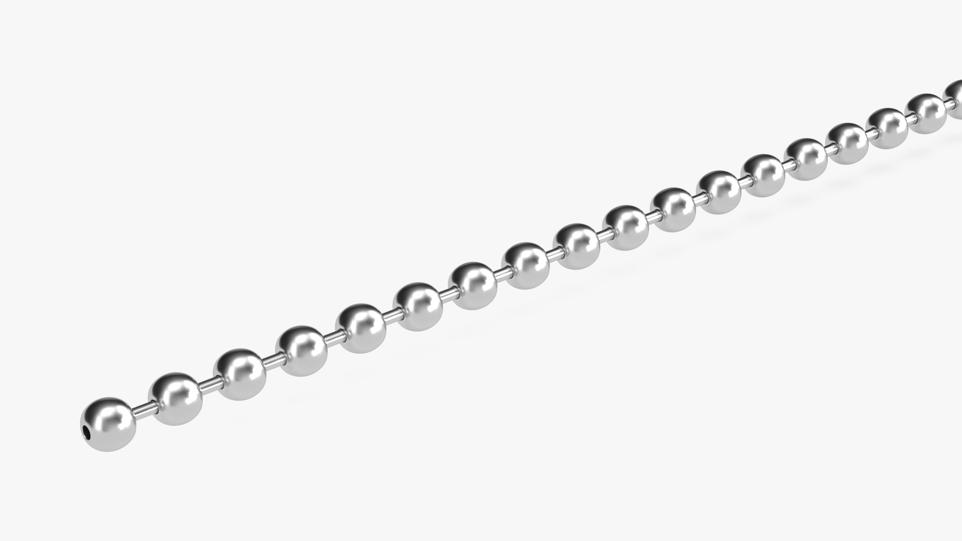 3D model Bead Jewelry Silver Chain