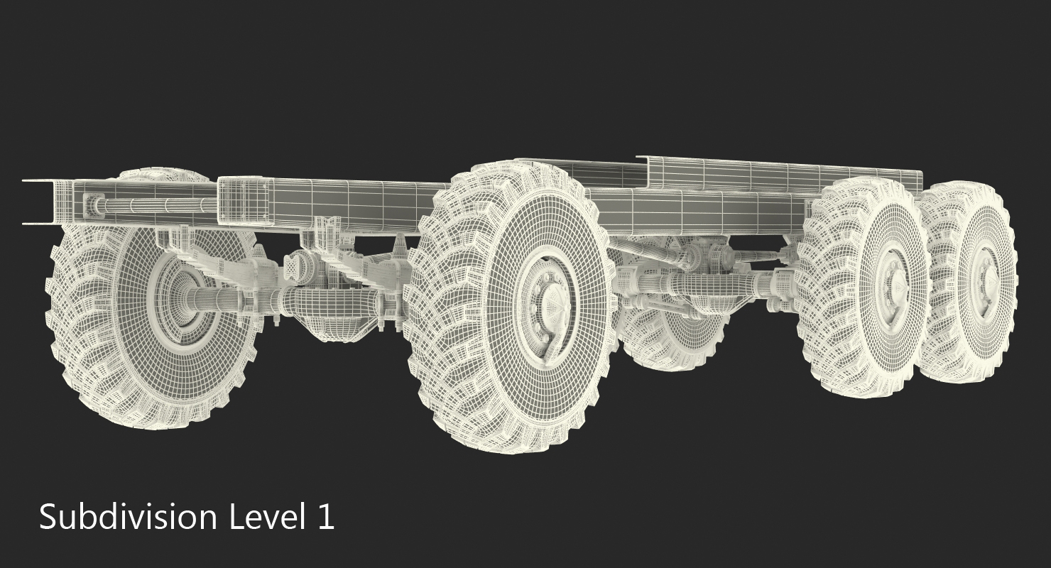 Military Truck Chassis 3D