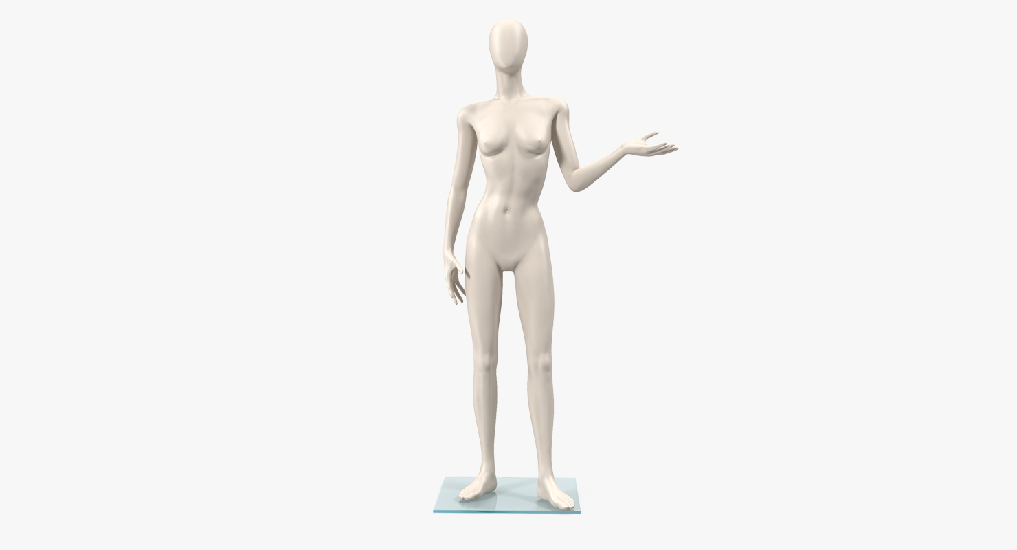 3D Female Mannequin Rigged model