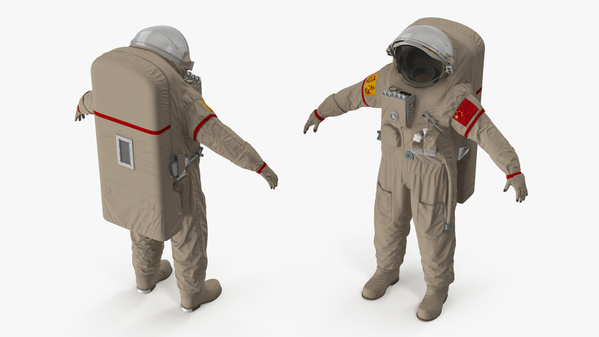 3D model China Feitian Space Suit Rigged for Cinema 4D