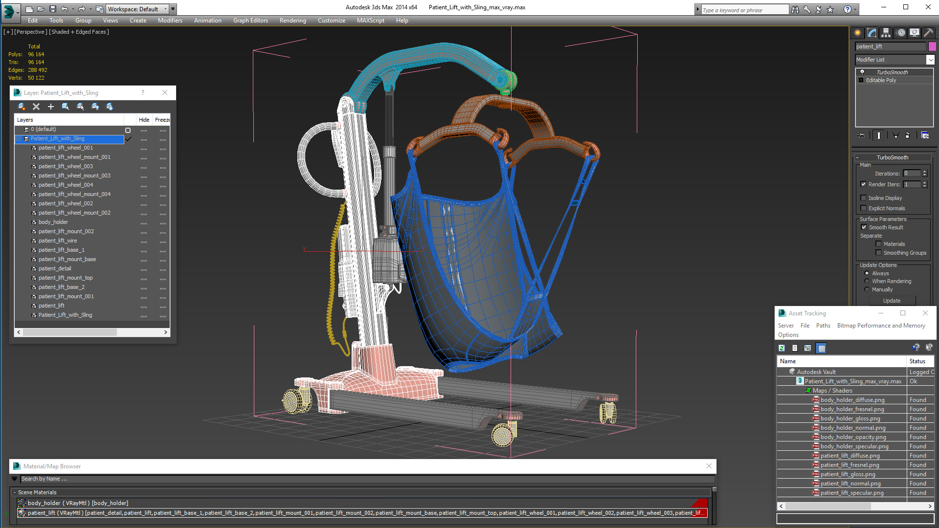 3D Patient Lift with Sling model