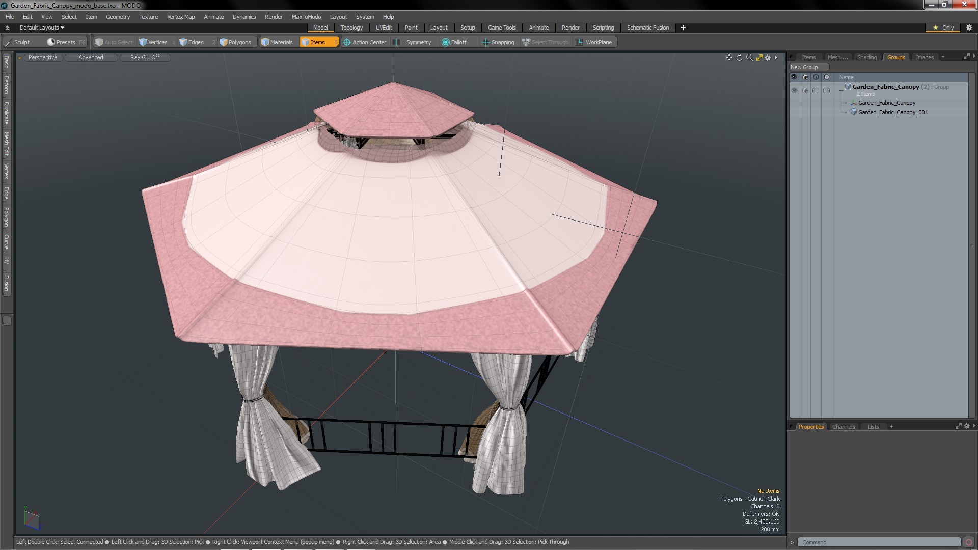 3D model Garden Fabric Canopy