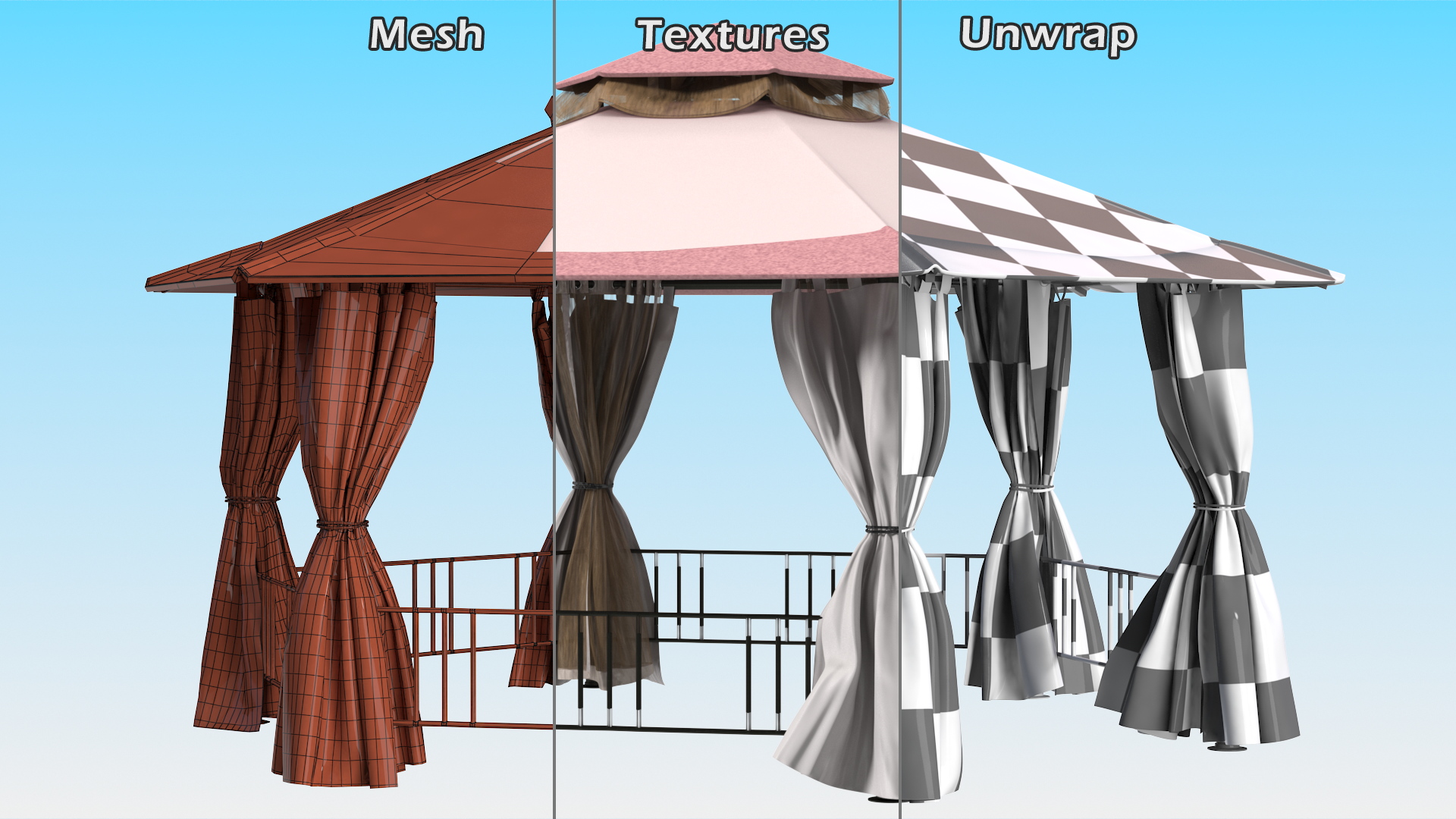 3D model Garden Fabric Canopy