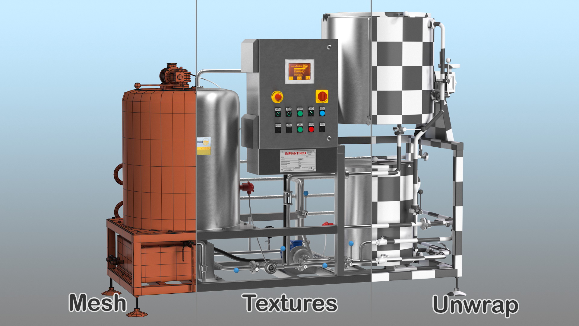 3D Impiantinox Pocket Brau Microbrewery