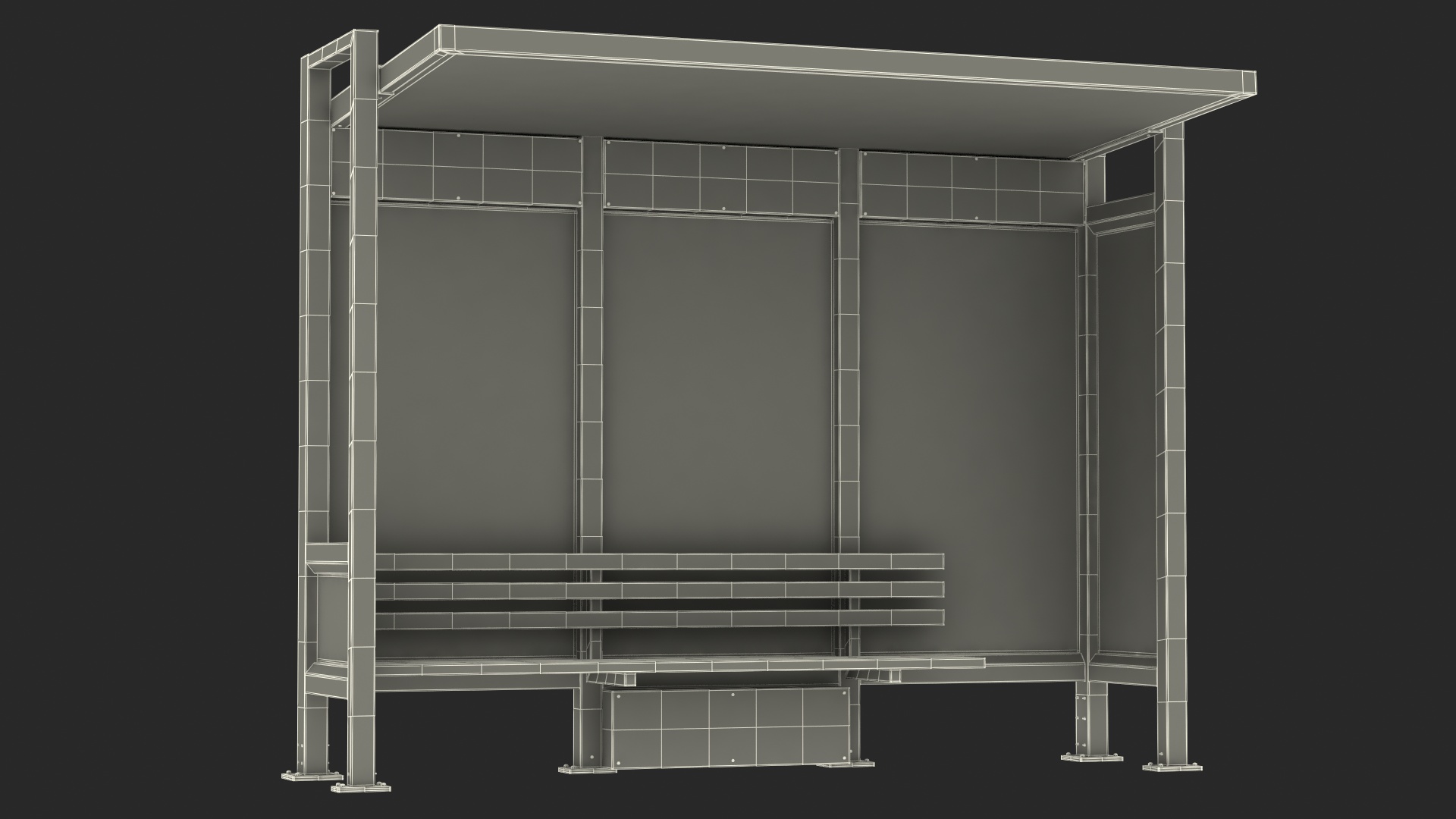 3D Bus Stop Shelter