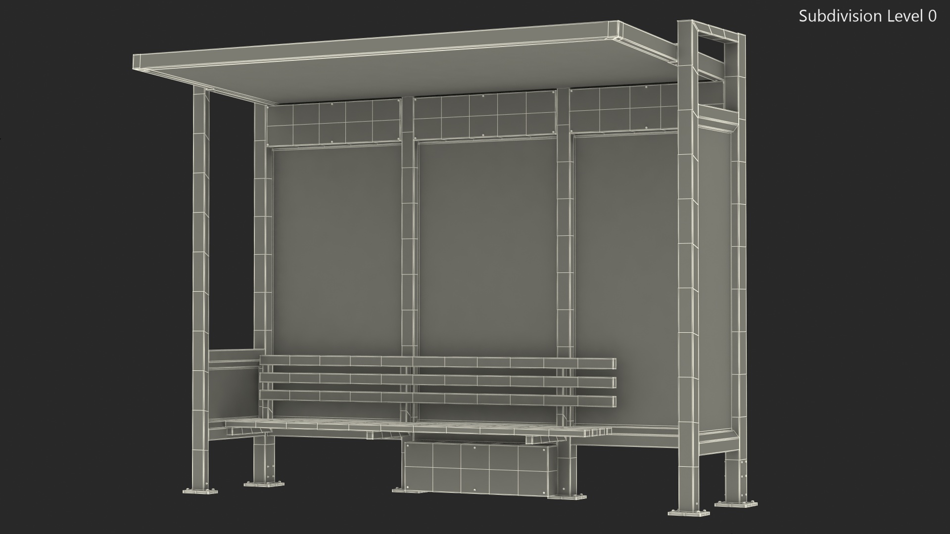 3D Bus Stop Shelter